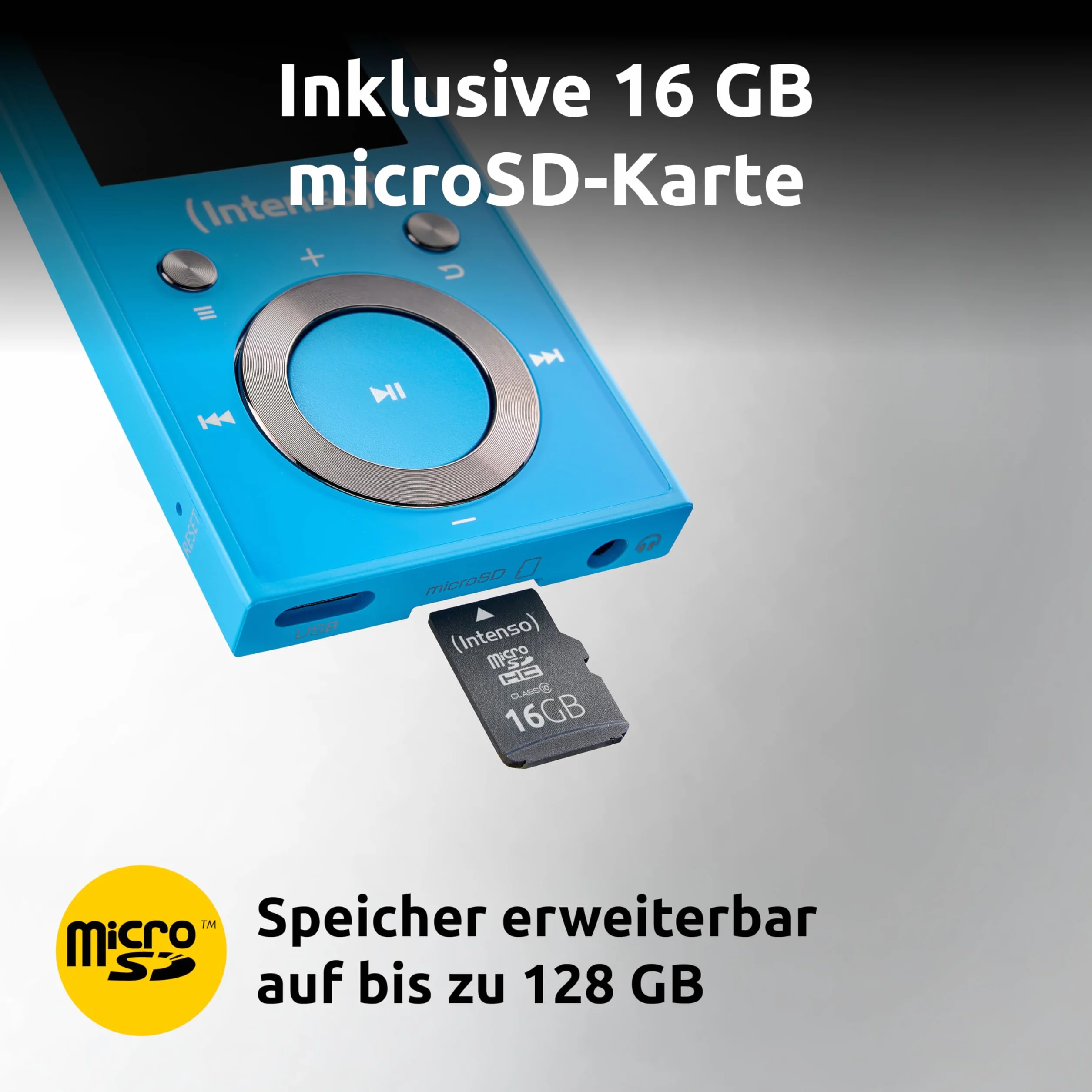 Intenso Odtwarzacz MP3 1,8 cala Bluetooth Niebieski