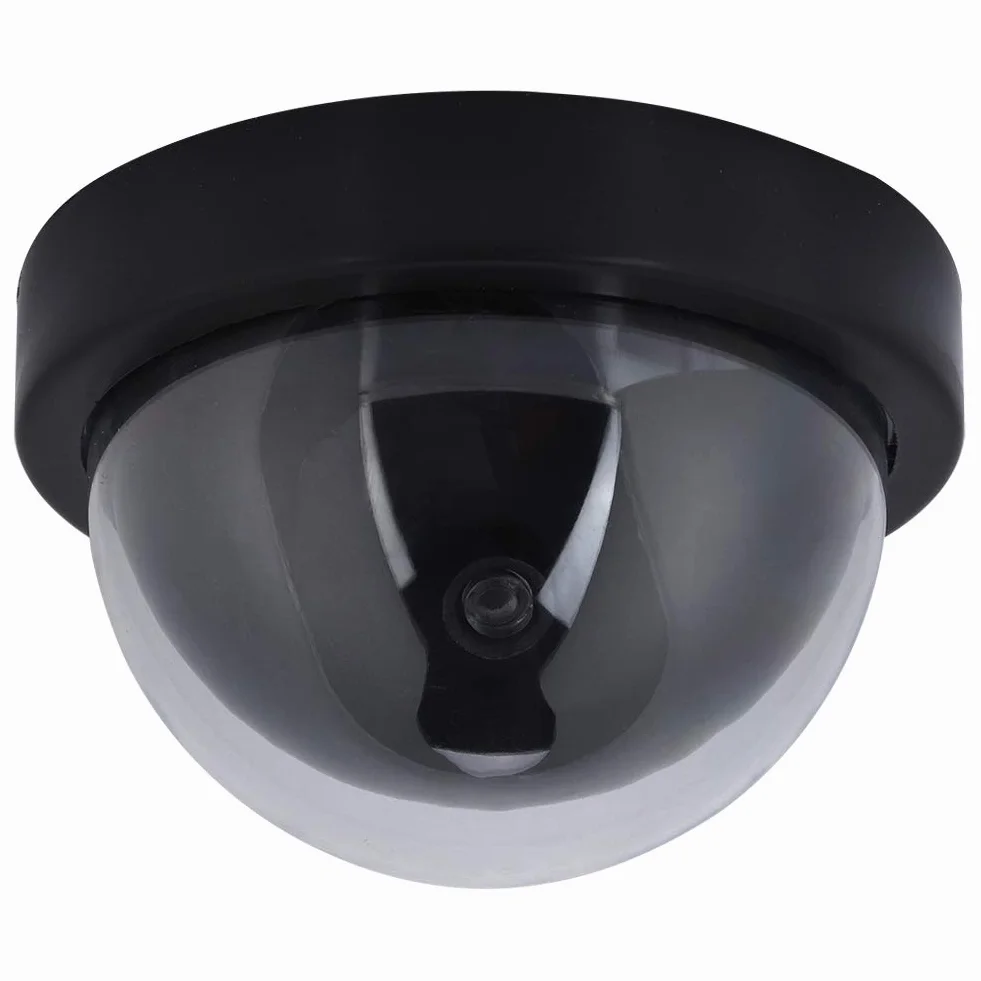 Atrapa kamery, Dummy Dome Camera Migające światło LED Symuluje kamerę bezpieczeństwa, Wewnętrzna zewnętrzna fałszywa kamera monitorująca Dummy Security Camera do domu/na zewnątrz