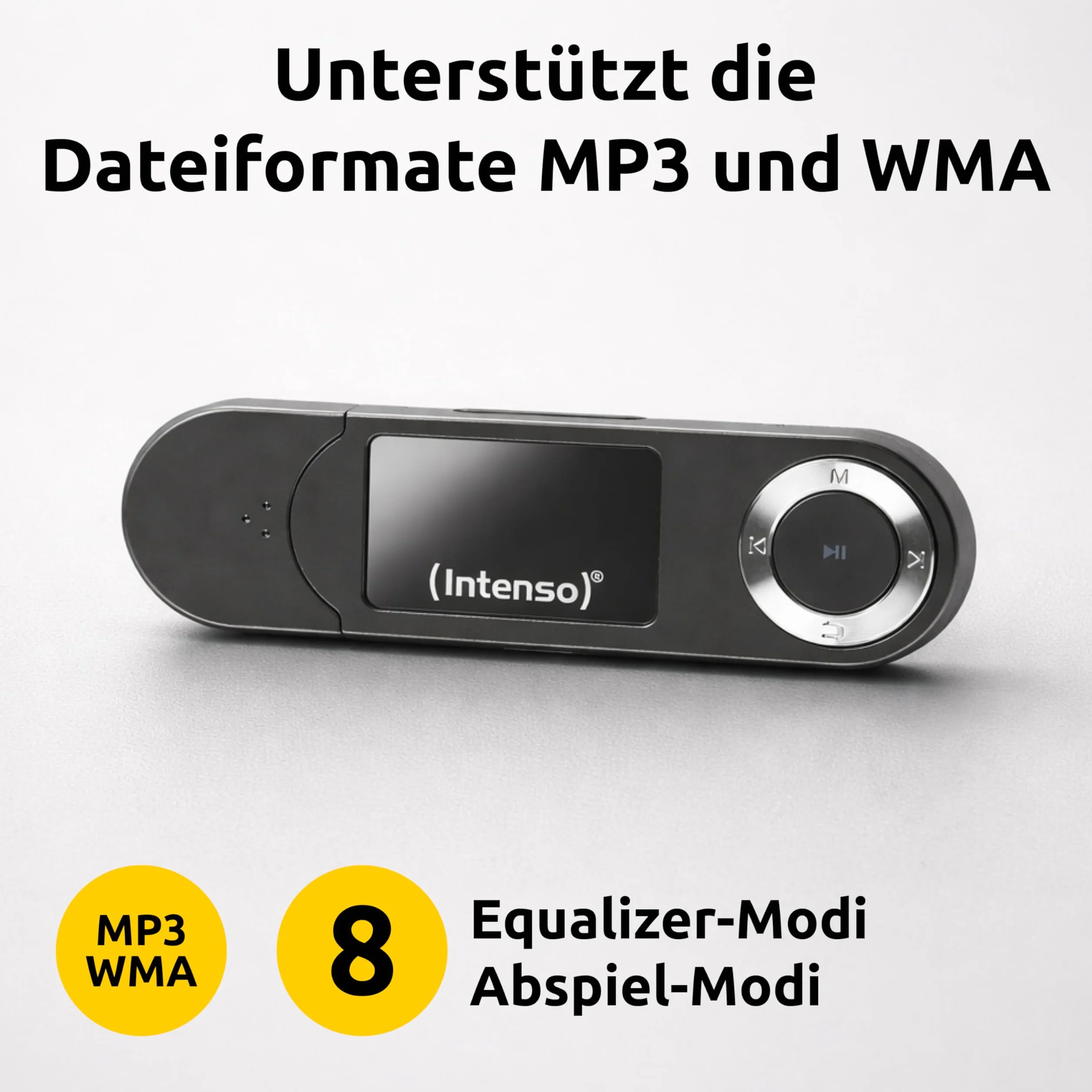 Intenso Music Walker odtwarzacz MP3 64 GB z wyświetlaczem LCD, karta microSD, USB 2.0, bateria AAA, słuchawki, czarny