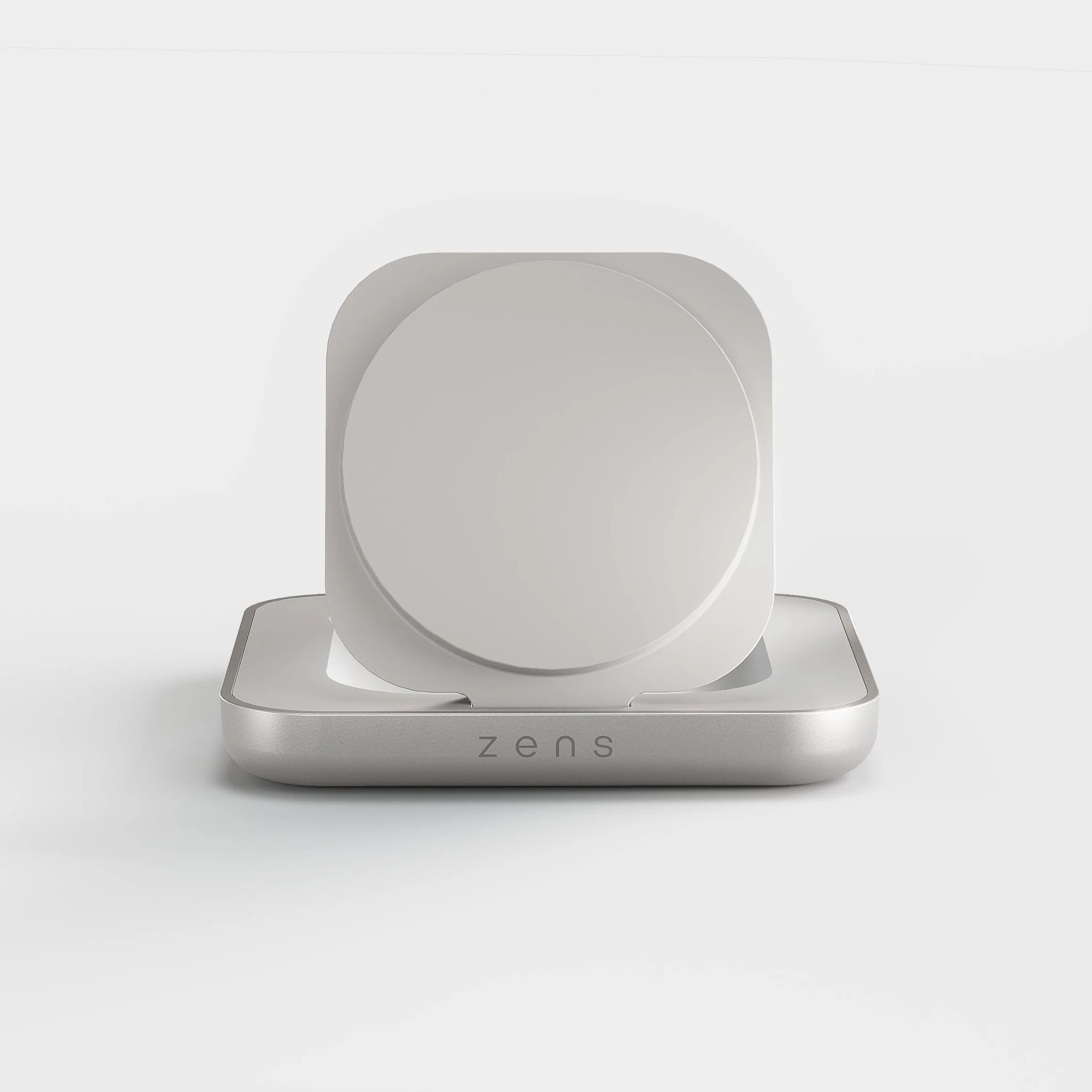 Zens Magnetic Nightstand Wireless Charger (2026), bezprzewodowa ładowarka MagSafe i Qi2 o mocy 15 W do telefonów iPhone/słuchawek AirPods, zawiera zasilacz 20 W (EU/UK/US), White