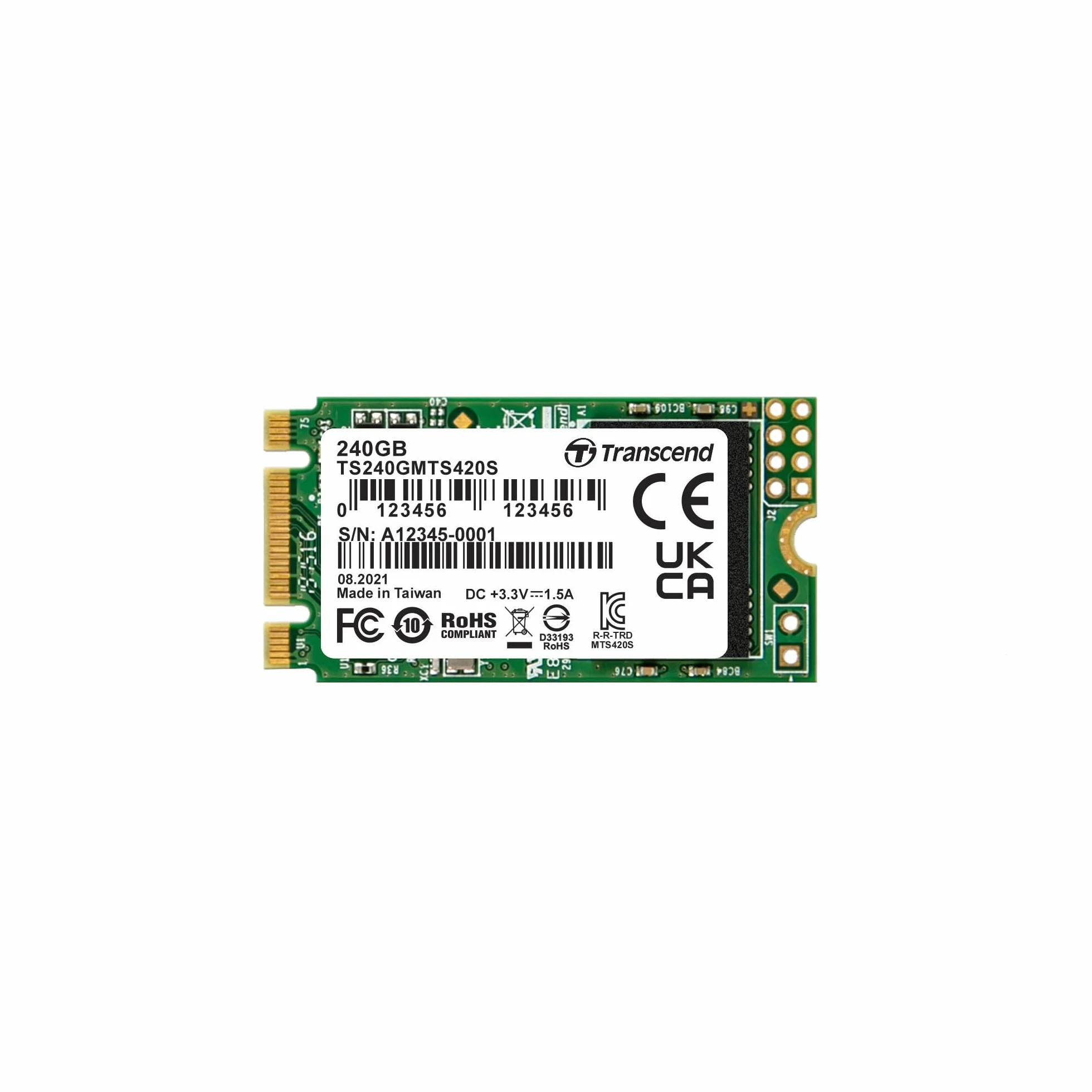 Transcend MTS420S 240 GB M.2 2242 SATA SSD 3D TLC