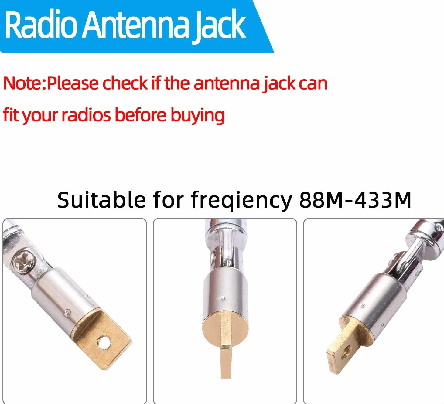 moinkerin 3-częściowa antena radiowa 76,5 cm antena teleskopowa ze stali nierdzewnej AM FM radio do radia telewizyjnego DAB FM/AM odbiór stereo