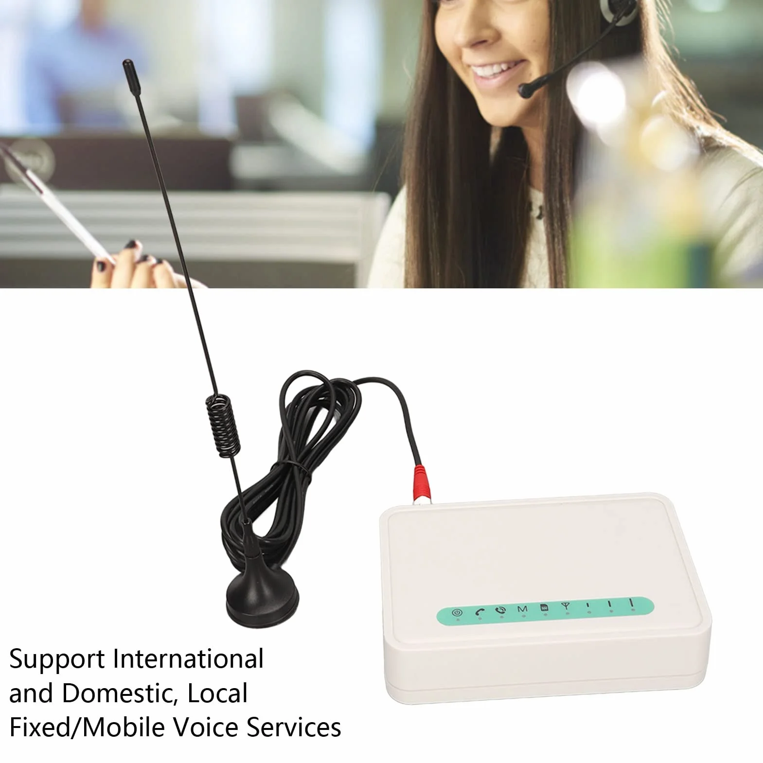 Naprawiono Terminal Bezprzewodowy GSM, 3G 4G LTE Quad Band GSM 850/900/1800/1900Mhz Desktop Wireless Terminal Dzwoniącego Dialer z LED Lights, do Telefonu Stacjonarnego, Alarm