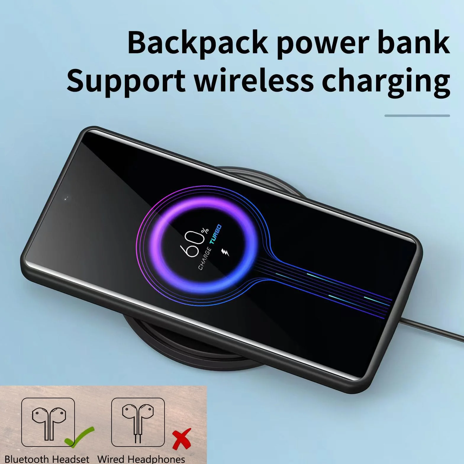 Etui do bezprzewodowego ładowania Google Pixel 8 Pro, przenośny akumulator 10000 mAh Qi