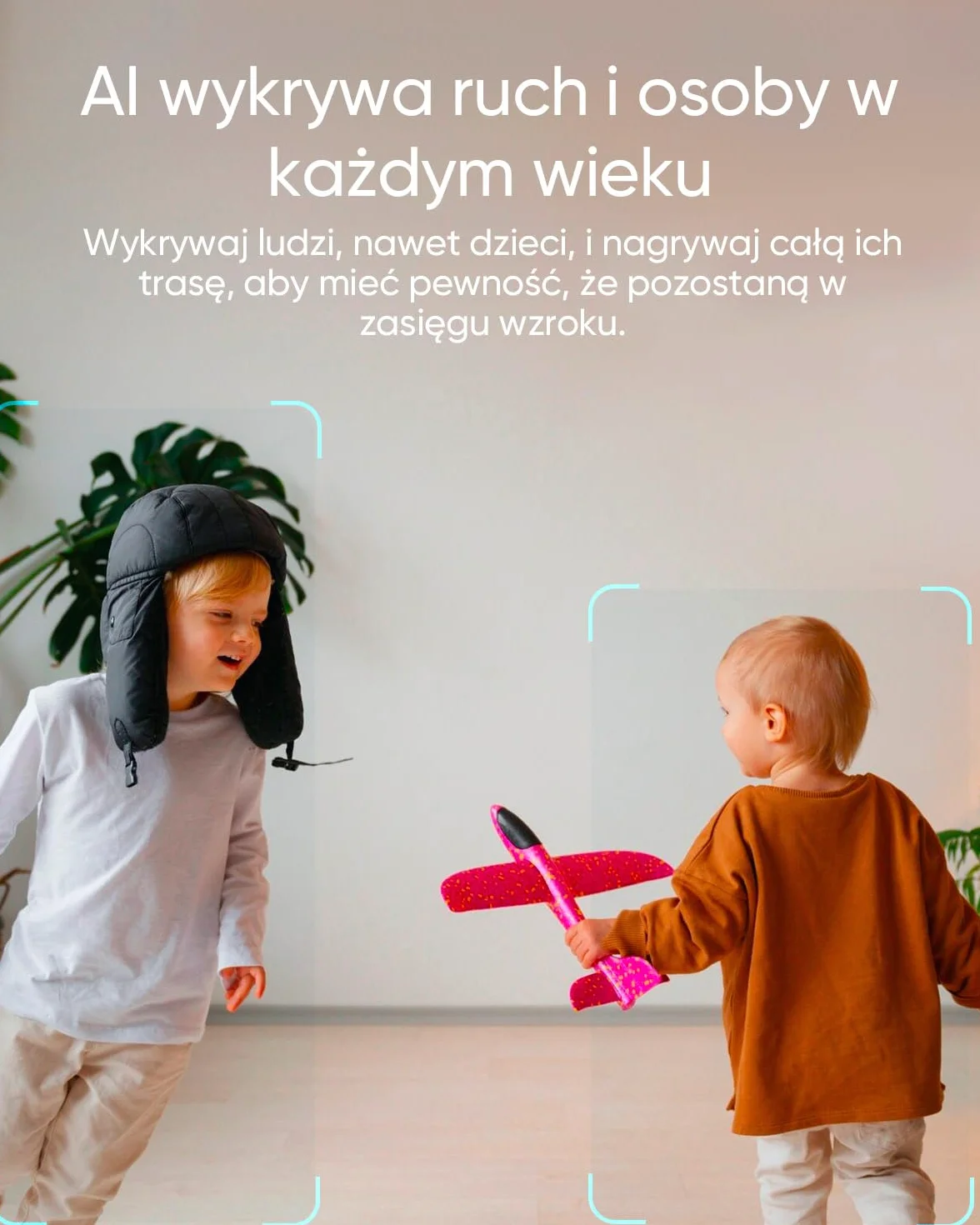eufy Security Indoor Cam C210, wewnętrzna kamera monitorująca 1080p, funkcja obrotu/pochylenia 360°, WiFi, przewodowa, sztuczna inteligencja dla osób/ruchów, noktowizor, śledzenie AI