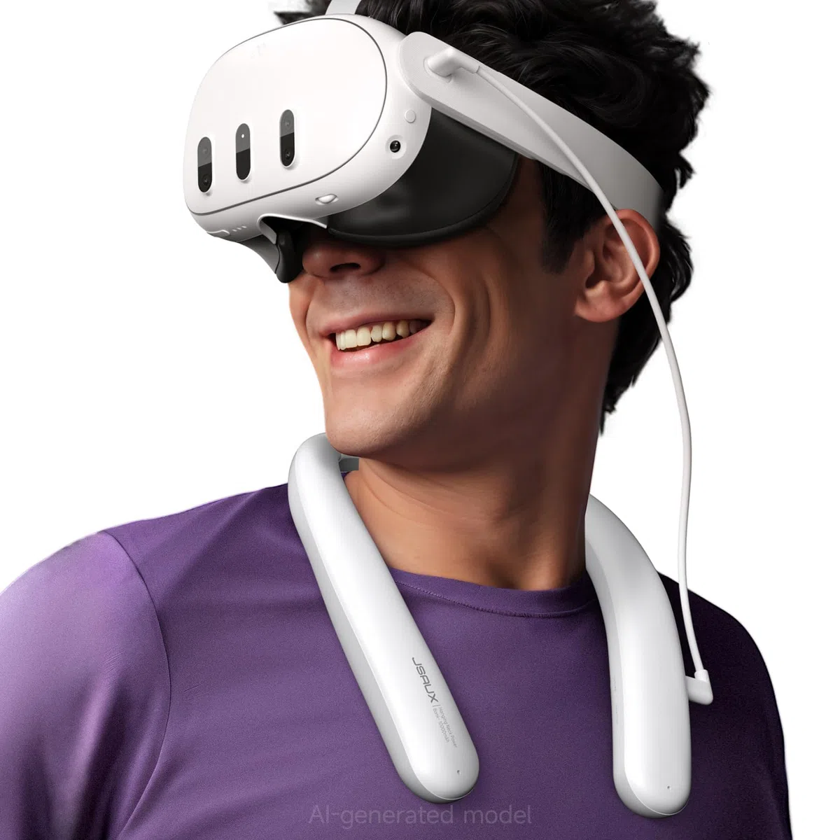 JSAUX Zestaw akumulatorów kompatybilne z Oculus Quest 3 2, 10 000 mAh PD szybka ładowarka (dodatkowy czas odtwarzania 4-6 h), akcesoria VR Extend Power, kompatybilne z Meta Quest 3, PSVR 2, Pico 4