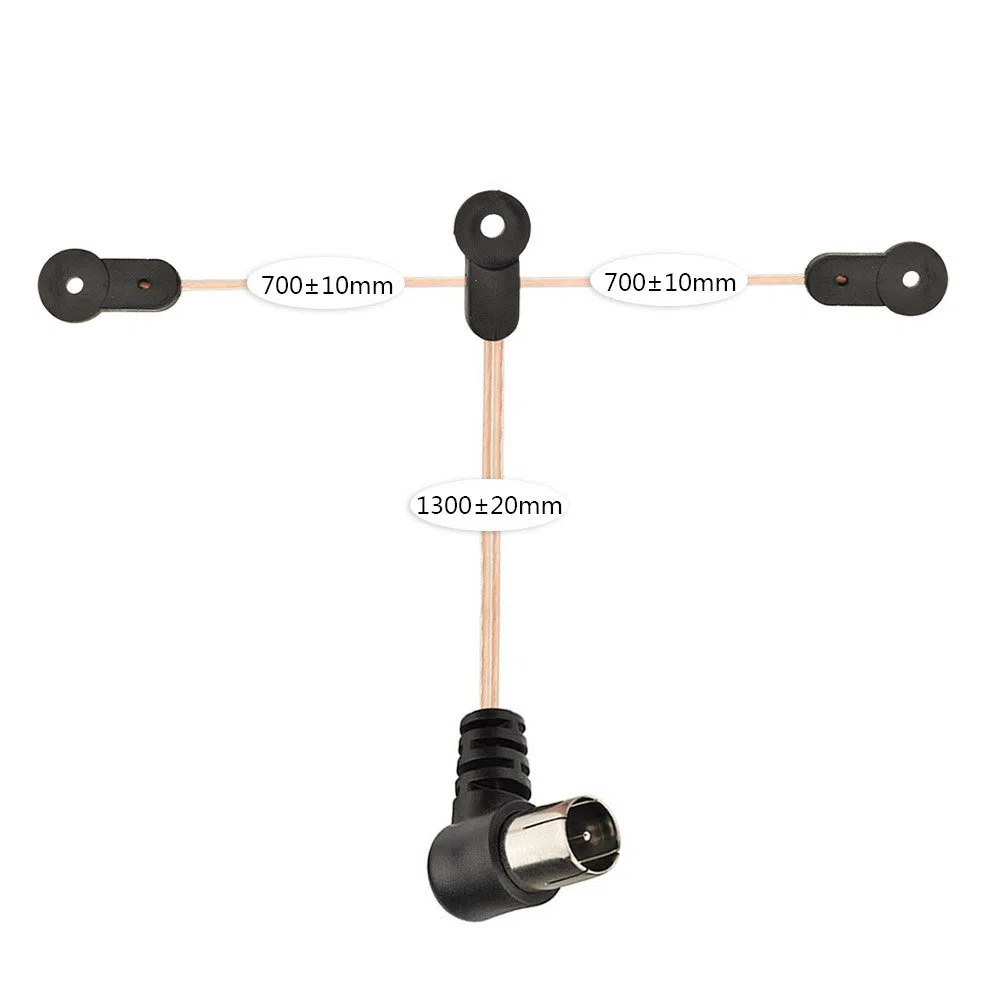 Superbat Wewnętrzny kabel antenowy radiowy FM Dipol 75 Ohm Złącze F Kabel koncentryczny w kształcie litery Y 2 m do wzmacniacza łańcuchowego HiFi Odbiornik Onkyo Denon Pioneer