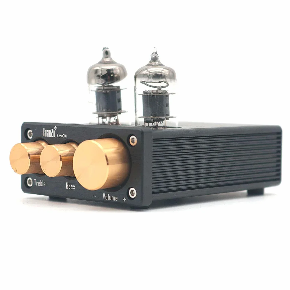 DollaTek 6J1 Mini przedwzmacniacz lampowy próżniowy Audio Hi-Fi przedwzmacniacz stereo kontrola wysokich basów
