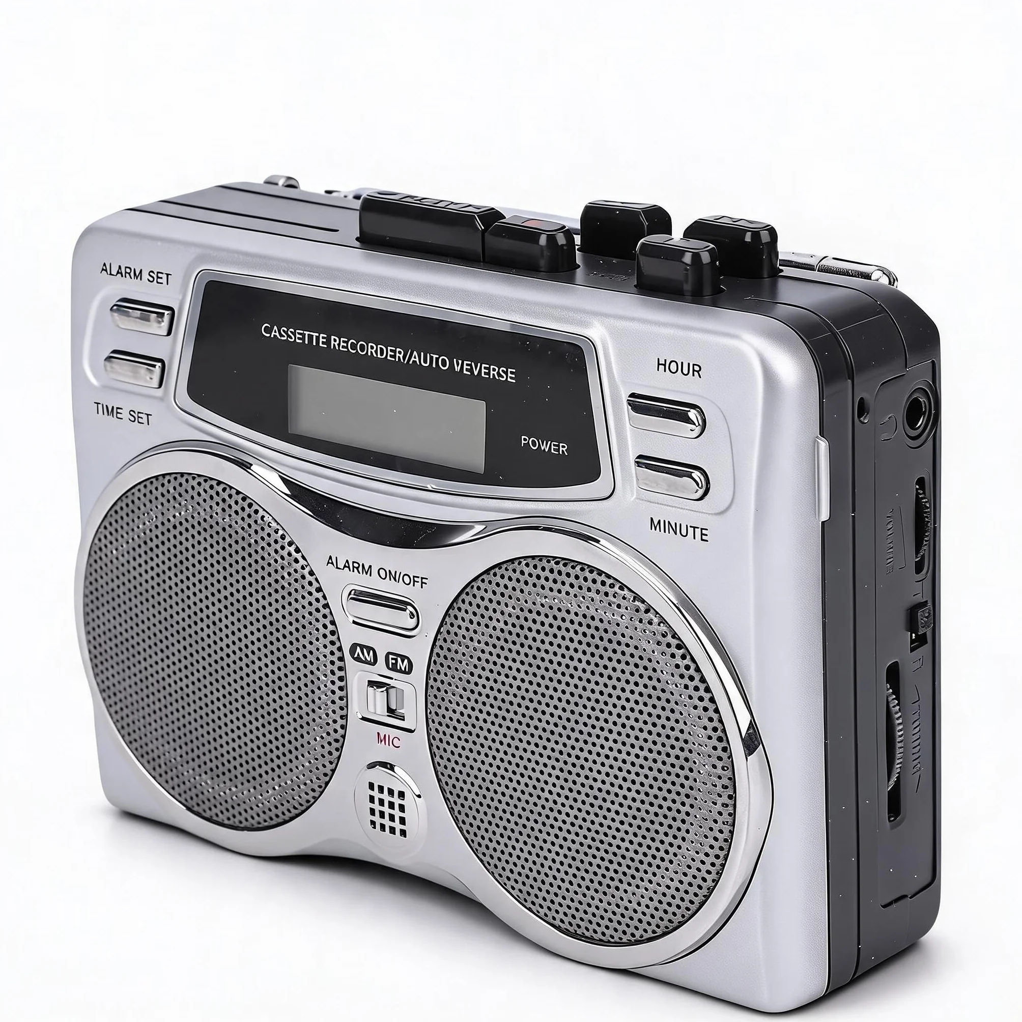 Bewinner Magnetofon Kasetowy Retro Radio AM FM z Wbudowanym Głośnikiem Nagrywanie