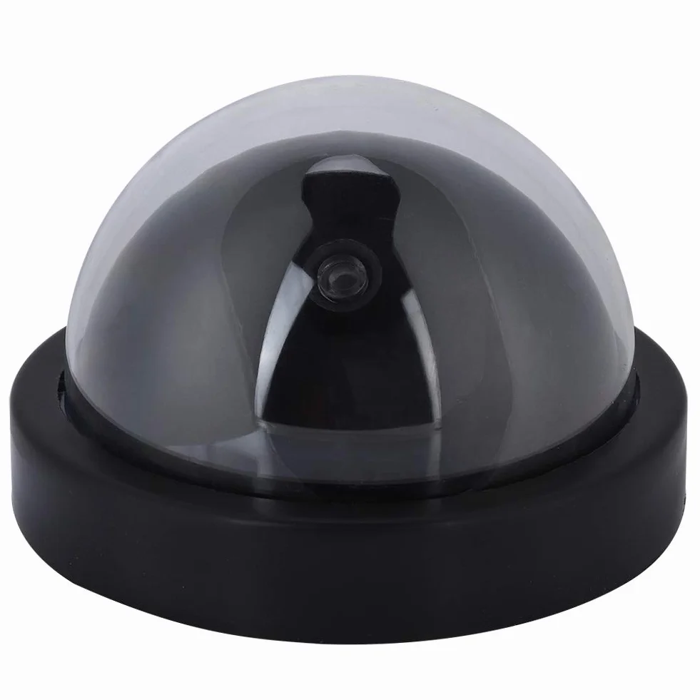 Atrapa kamery, Dummy Dome Camera Migające światło LED Symuluje kamerę bezpieczeństwa, Wewnętrzna zewnętrzna fałszywa kamera monitorująca Dummy Security Camera do domu/na zewnątrz