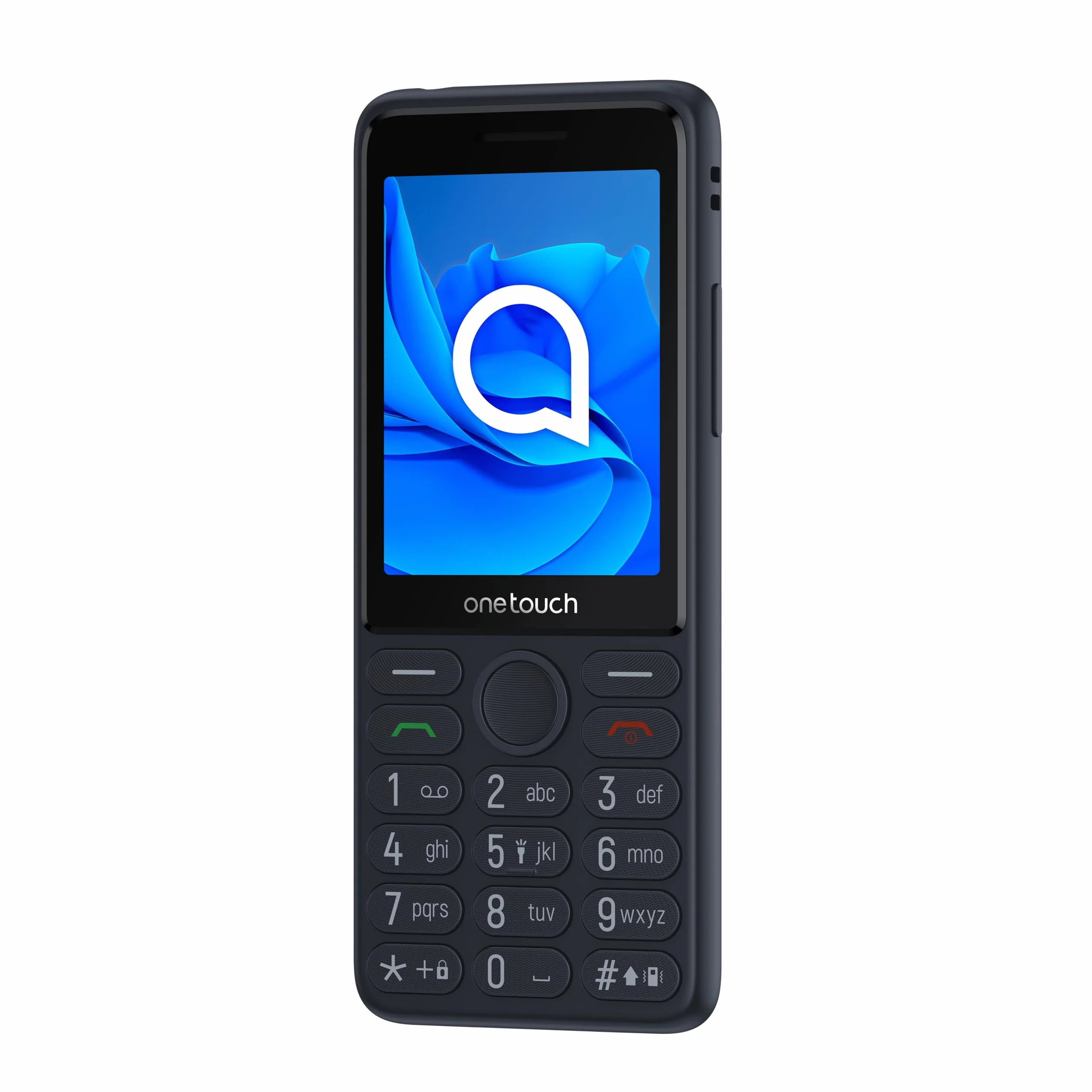 TCL Onetouch 4022s Ekran 2.8" Łatwy w użyciu telefon komórkowy, duże klawisze, dla osób starszych. Podstawa ładowarki, aparat, Bluetooth, latarka, przycisk SOS, rejestrator, szary [Wersja ES/PT]
