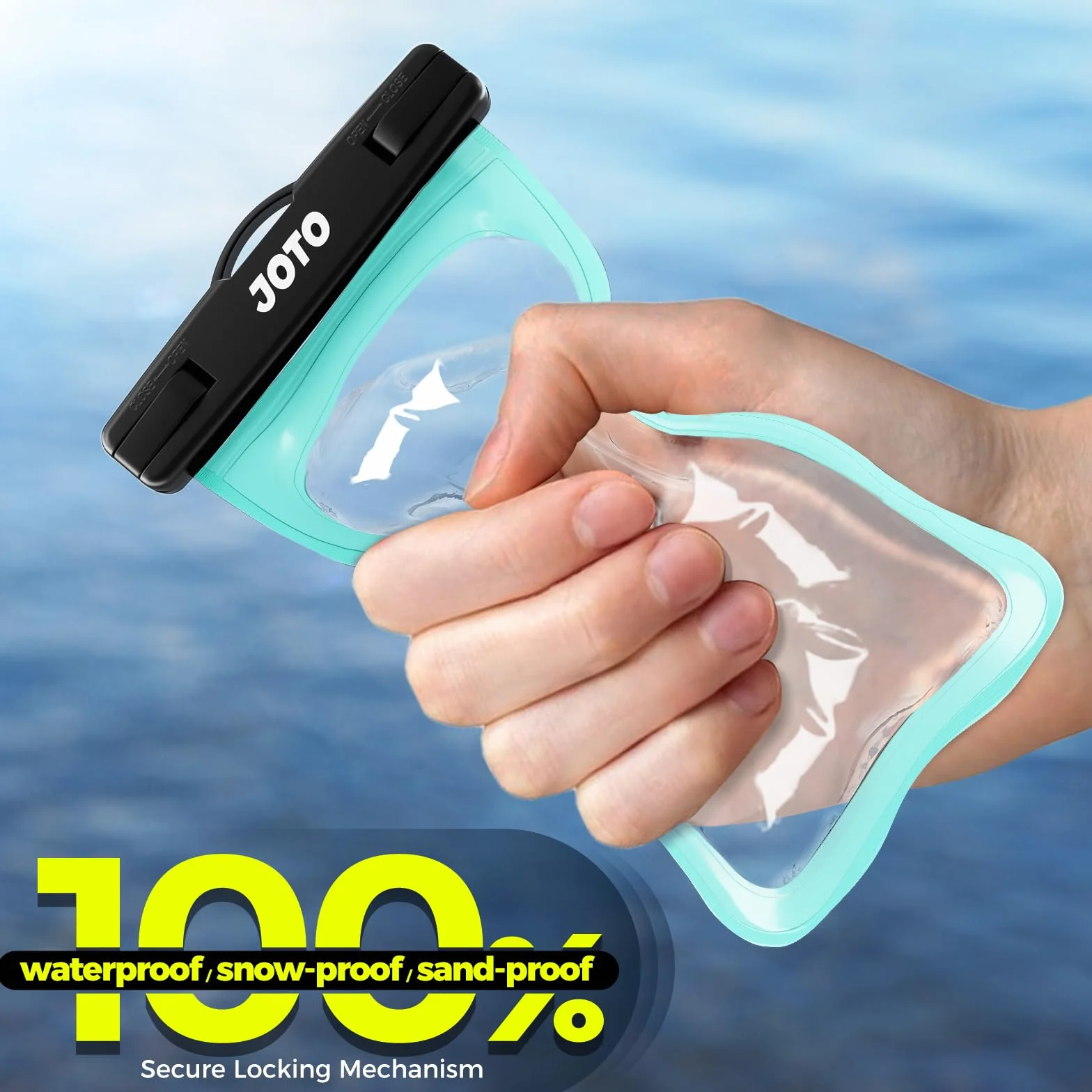 JOTO Wodoszczelne etui na telefon komórkowy, IPX8, wodoszczelne etui na telefon komórkowy do iPhone 15 14 13 12 11Pro Max Plus Galaxy S23 S22 do 7 cali, czarne/zielone
