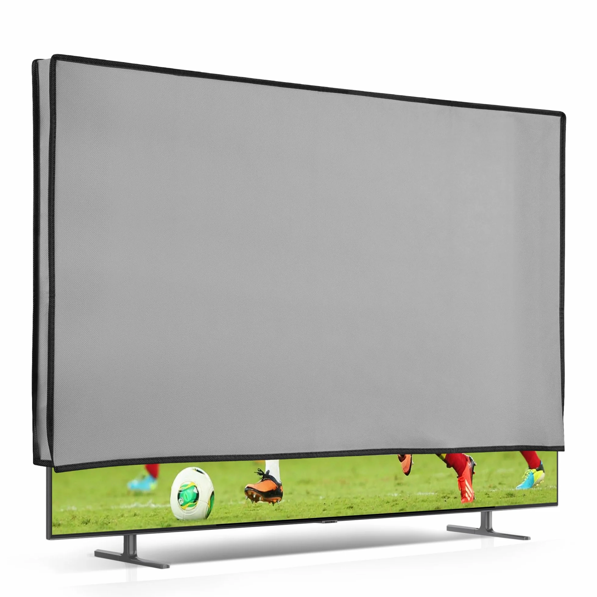 kwmobile Etui na telewizor 85" - osłona ekranu telewizora przeciwpyłowa - jasnoszara