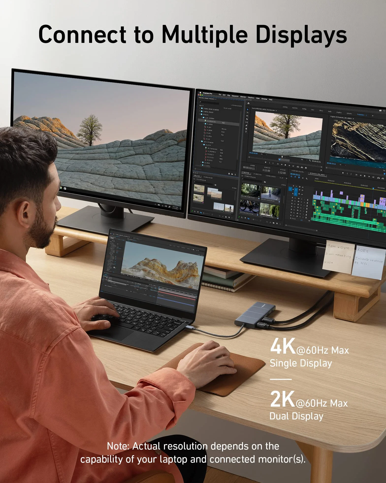 Anker Hub USB-C 565 11 w 1, 10 Gb/s, porty danych USB-C i USB-A, 4K HDMI, DisplayPort, 100 W PD, 2 dane USB 2.0, Ethernet, AUX, microSD i SD, odpowiedni do XPS i wielu innych