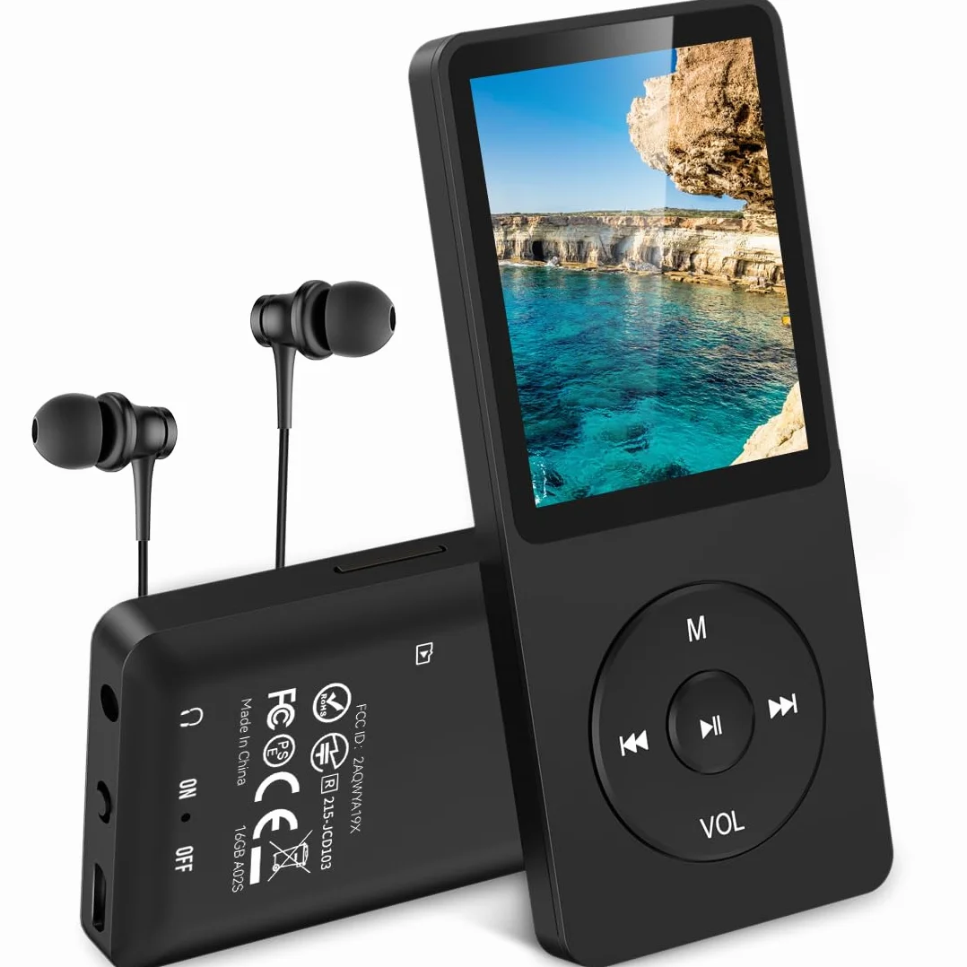 AGPTEK A02 Odtwarzacz MP3 1,8 Cala, Czarny