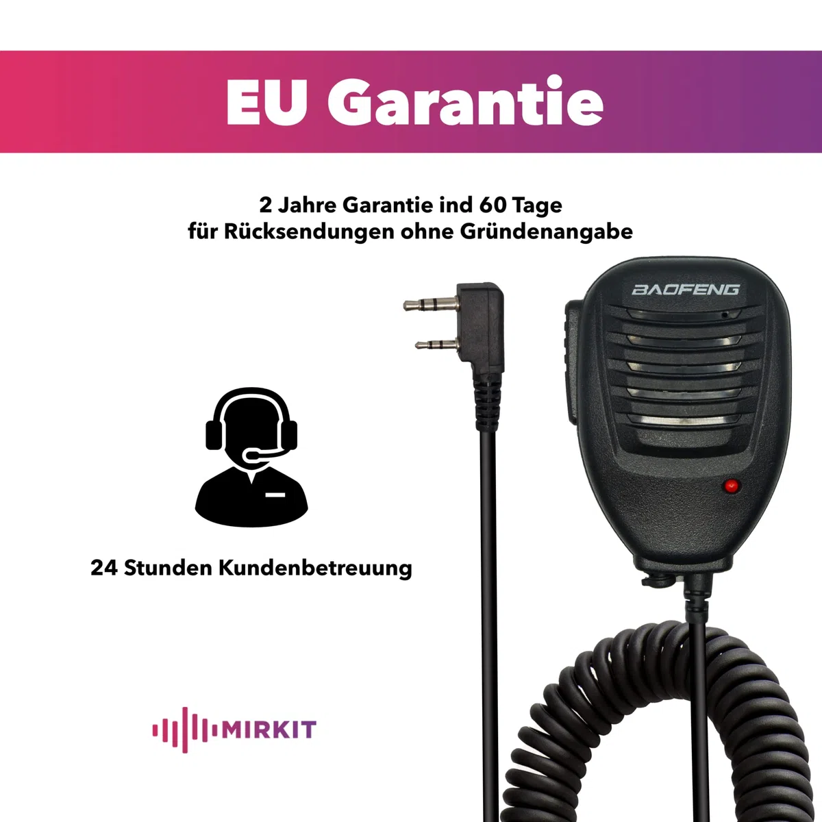 Mirkit Głośnik mikrofon do UV-mk5, UV-mk…
