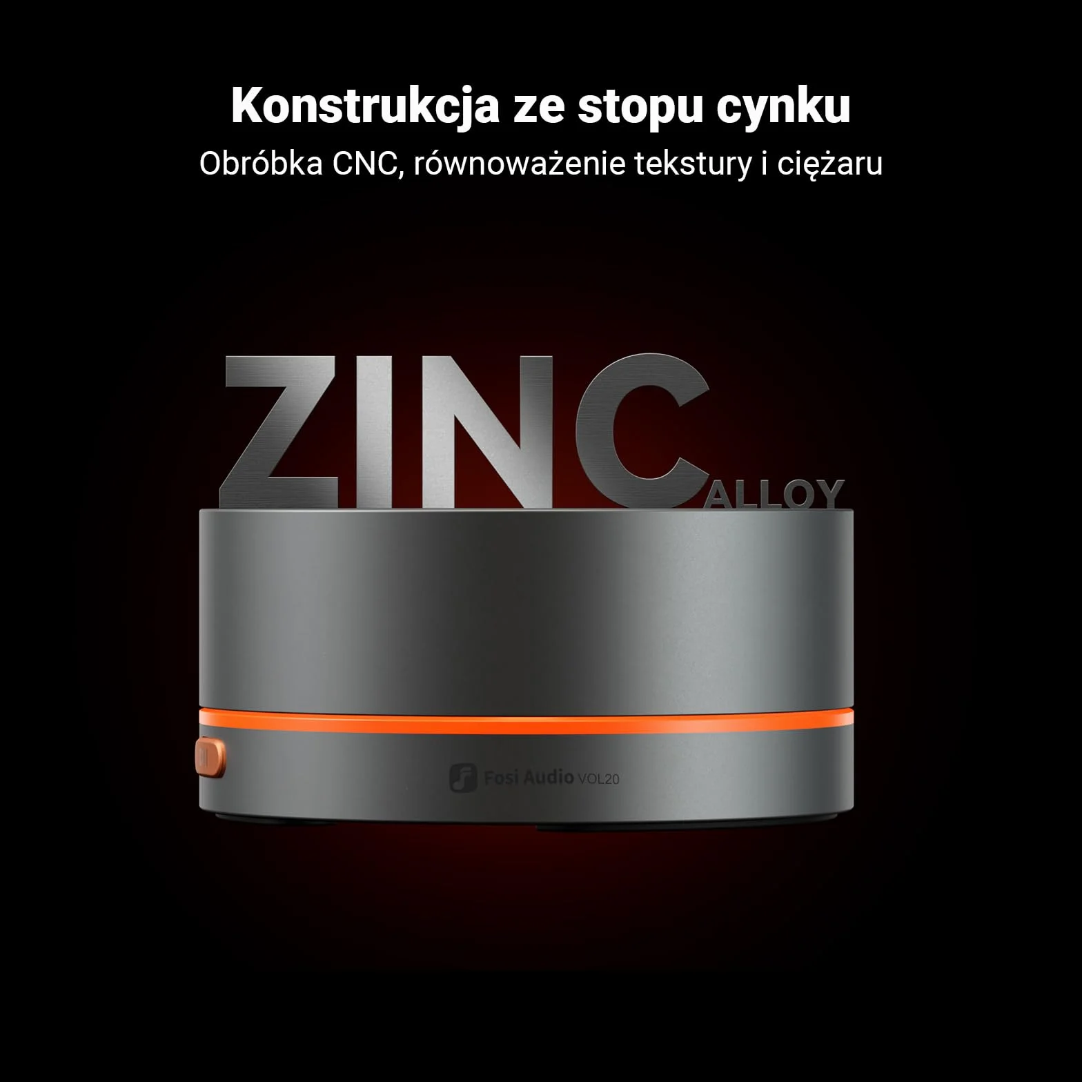 Fosi Audio VOL20 Kontroler Głośności Bluetooth, USB Kontroler Multimedialny do PC, Gamingu, Audio Domowego i Biurka, Regulacja RGB, Programowalny Przycisk Wielofunkcyjny