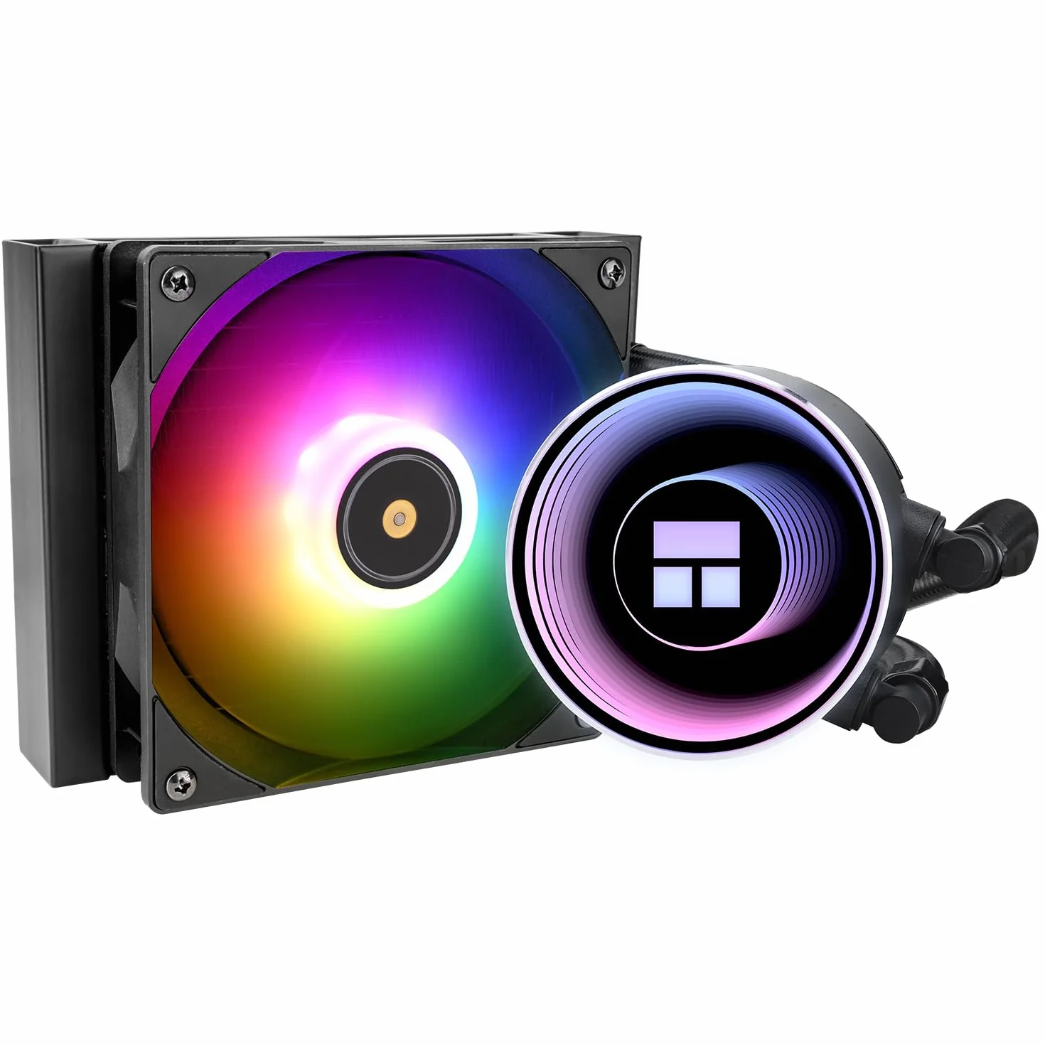 TR-Thermalright Frozen Notte 120 ARGB Czarny Chłodzenie CPU w postaci płynu - Efekt nieskończonego zwierciadła, 120mm Aio-chłodzenie, Wentylator PWM-2000RM, dla AMD AM4/AM5, Intel LGA1851/1700/115x