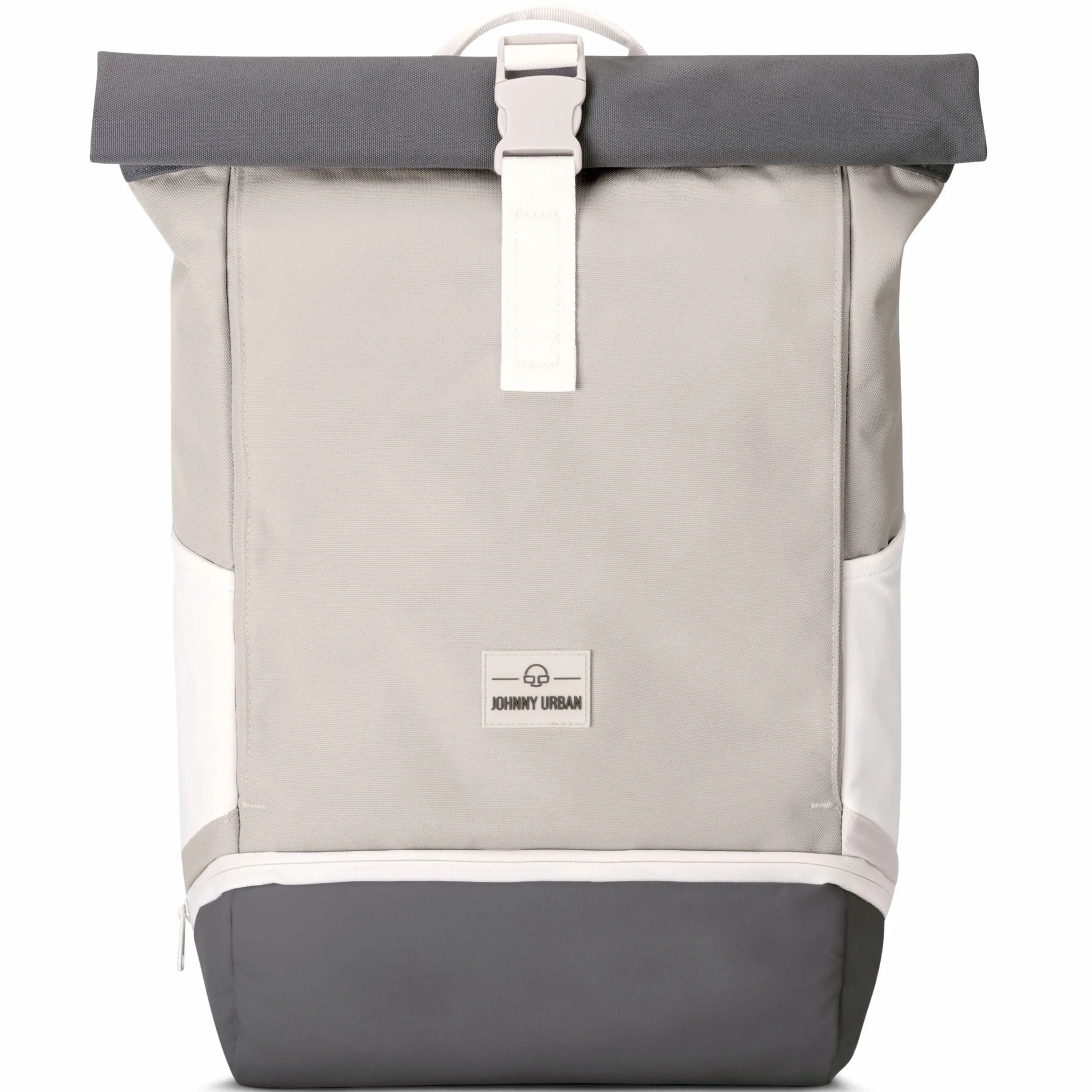 Johnny Urban Plecak Allen Medium 15 l zwijany top z kieszenią na laptopa wodoodporny piaskowy/szary