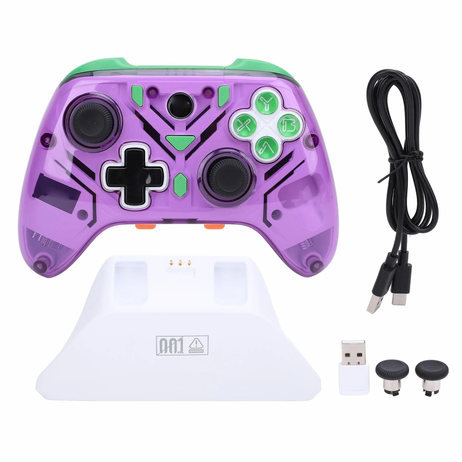 Interaktywny Kontroler Gier z Ekranem, Kontroler Gier z Efektem Halla na PC, IOS, Android, Joystick Gamepada, Czujnik Ruchu, światło RGB, Połączenie Bluetooth i 2.4G