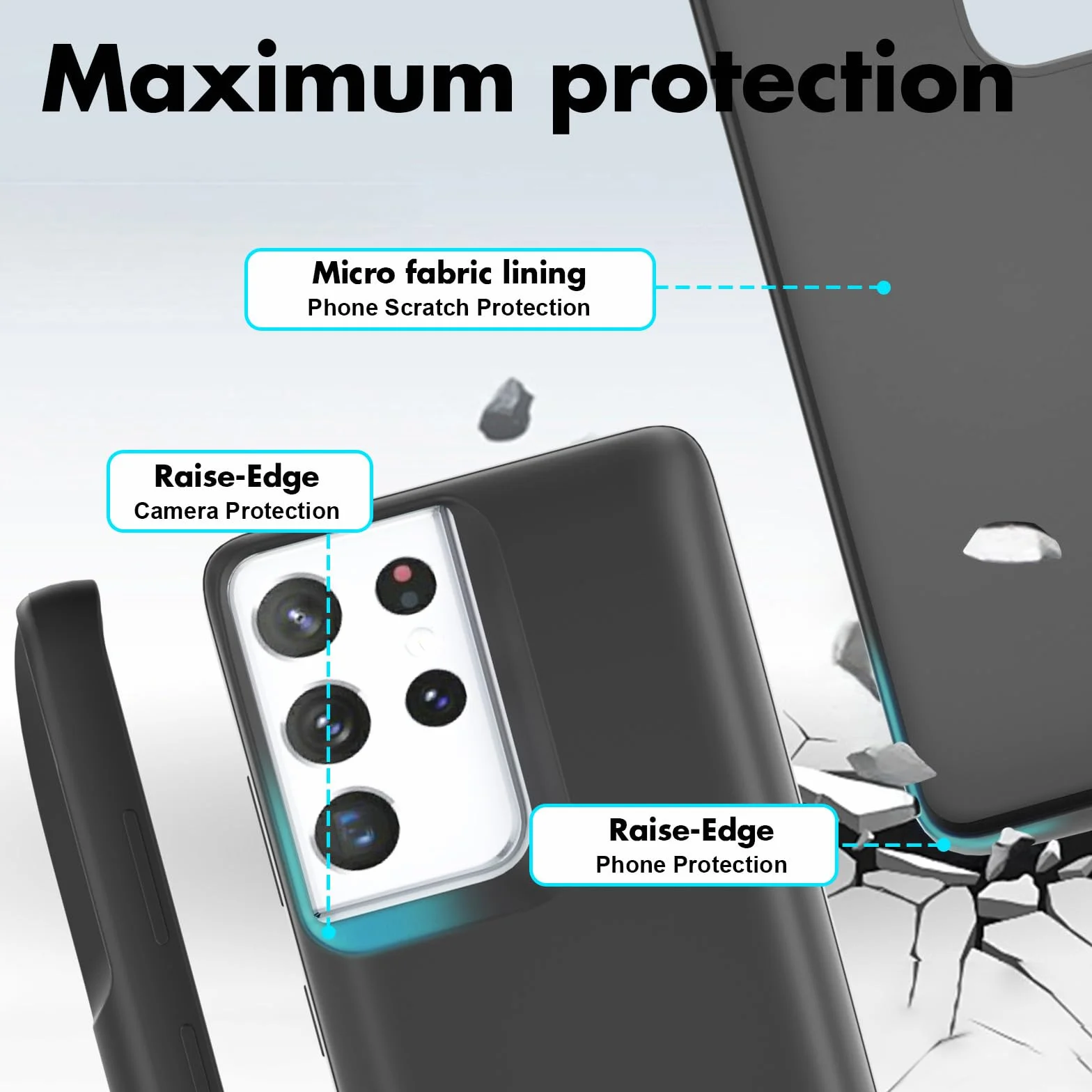 Etui na baterie do Samsung Galaxy S21 Ultra czarne