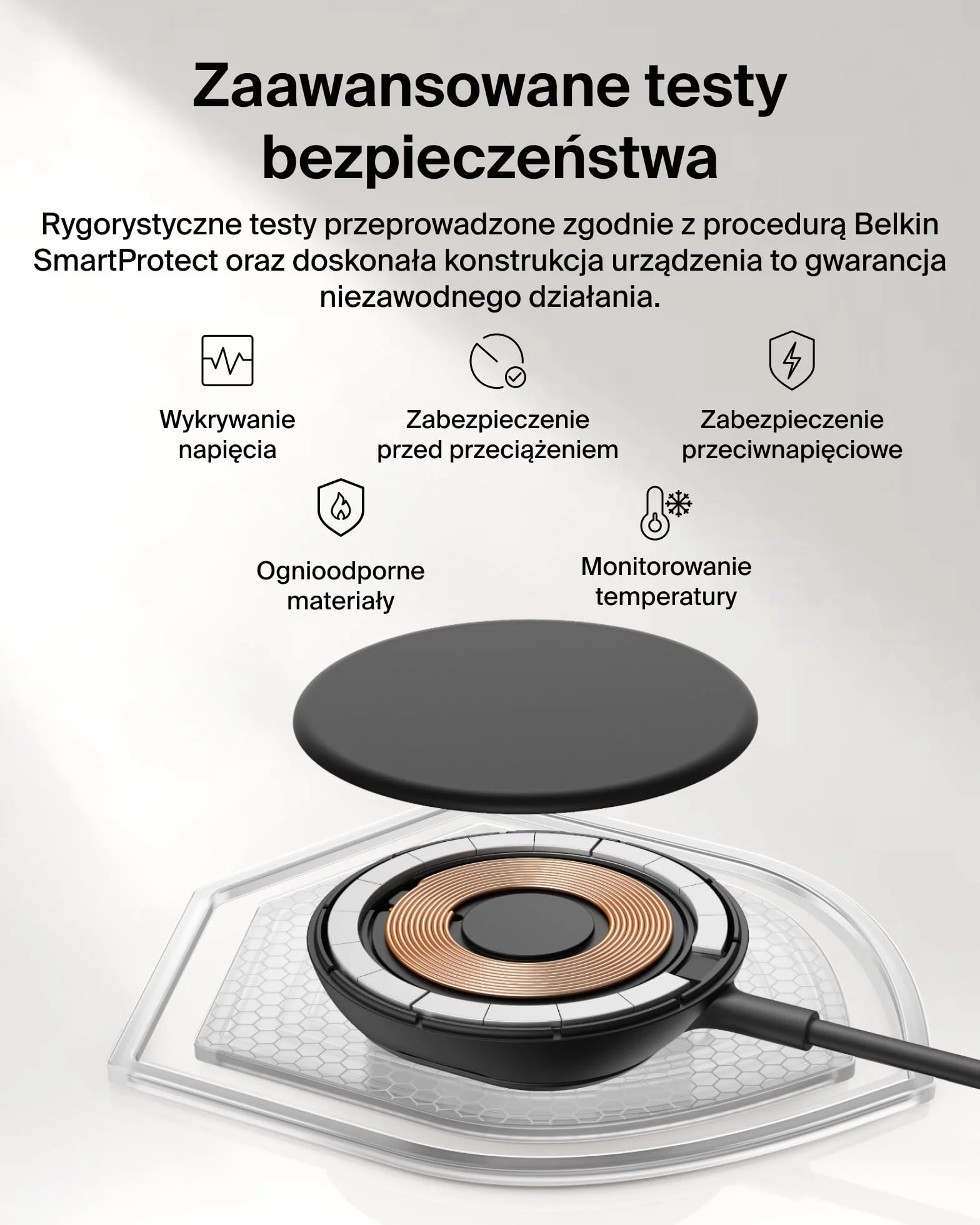 Belkin UltraCharge Ładowarka Magnetyczna z Qi2 25 W, Zgodna z MagSafe Podkładka do Ładowania Bezprzewodowego z Pasywnym Chłodzeniem, Podstawka do iPhone’a Serii 17, Pixelsnap, AirPods Pro – Czarna