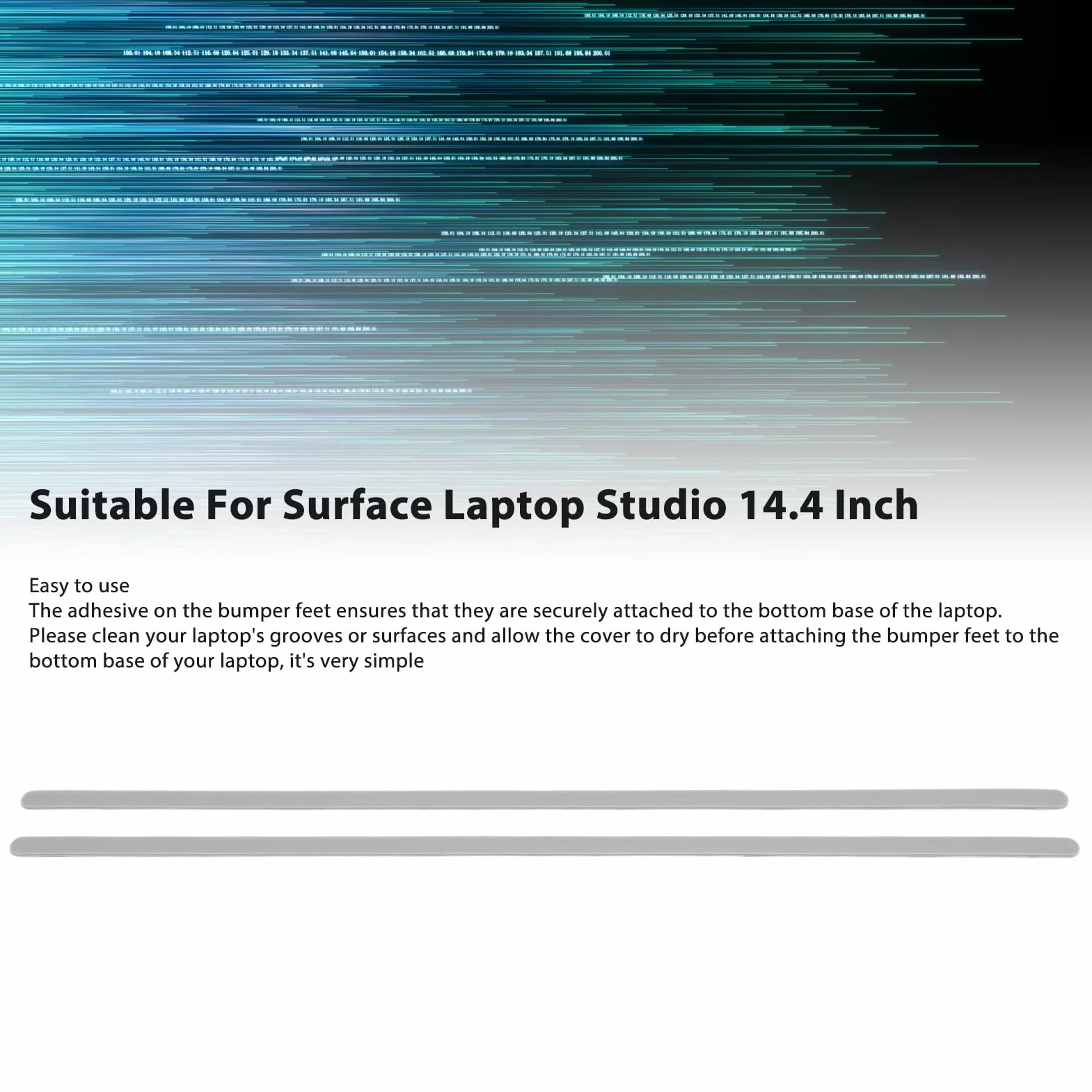 Gumowe Nóżki do Laptopa Antypoślizgowe 14,4 Cala Laptop Studio Zestaw Wymienne (GREY)