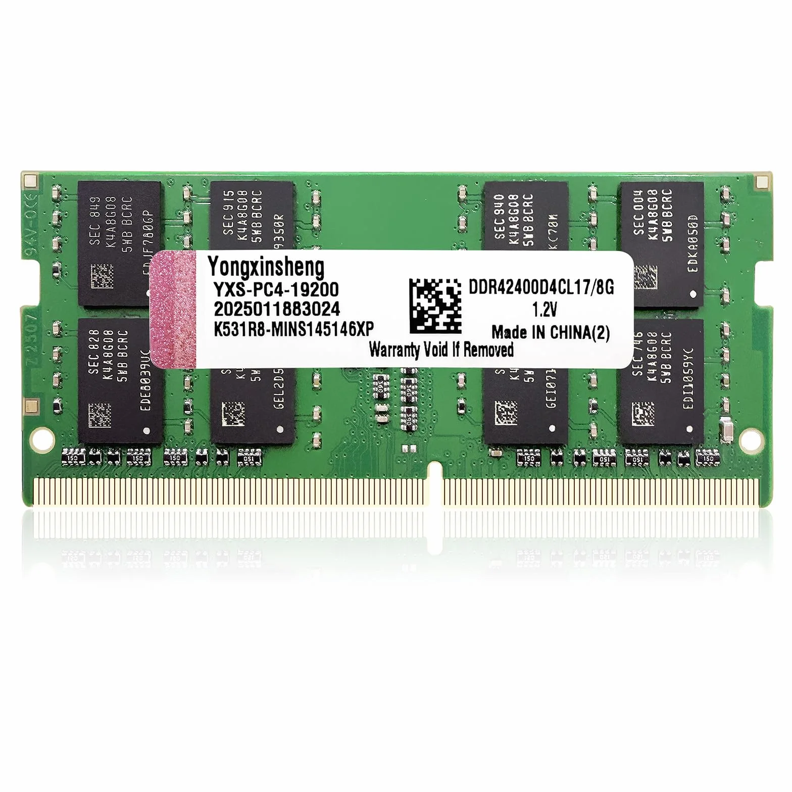 Yongxinsheng DDR4 8GB Pamięć RAM do laptopa PC4-19200 SODIMM 2400MHz 1.2V
