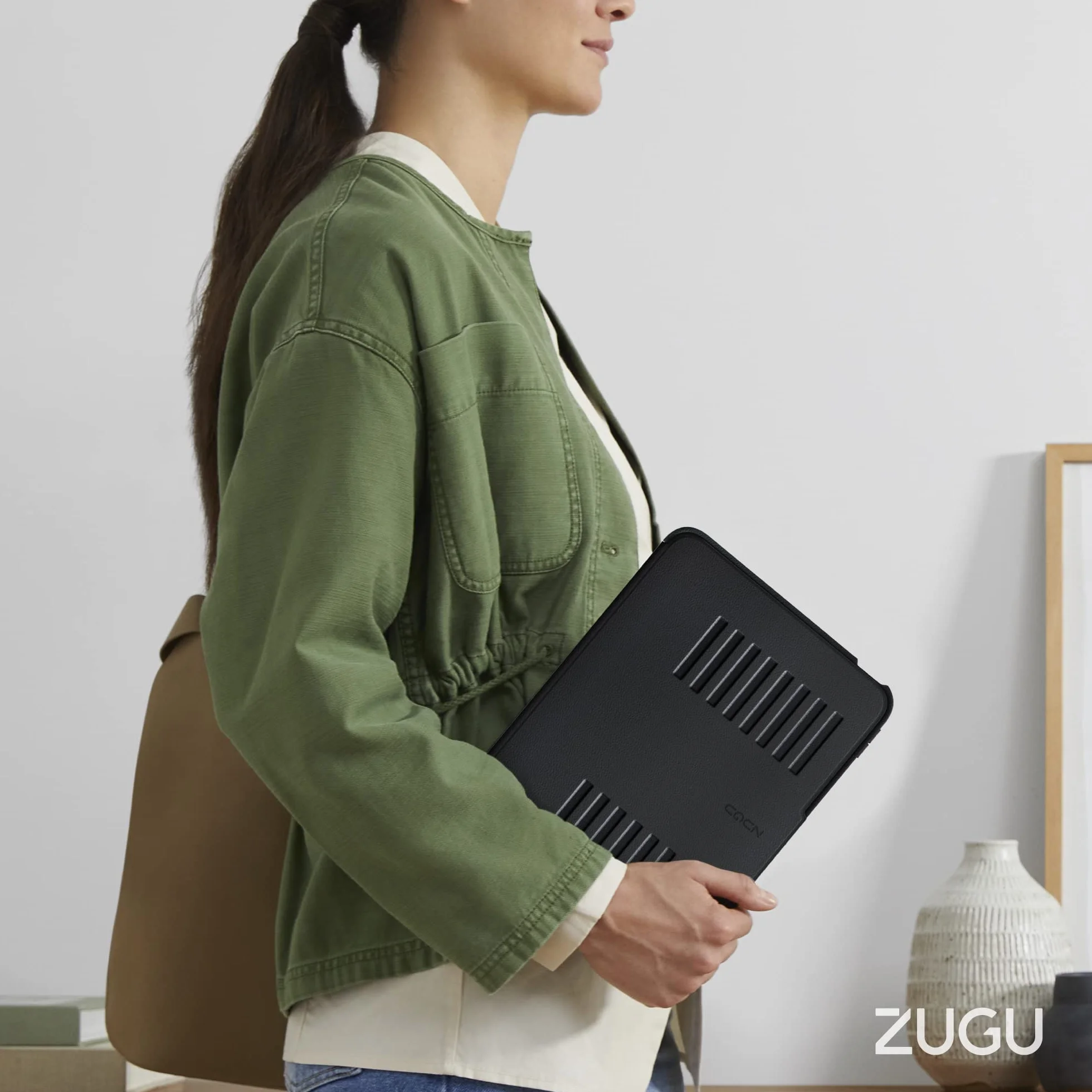ZUGU CASE iPad 11/10 Generacji Case (A16 2025/2022) 10.9 Etui - Ultra Cienki Ochronny - Apple Pencil Kieszeń - Wygodne 8-Magnetycznie Kątom Stojak Automatyczne Usypianie/Budzenie [ Czarny ]