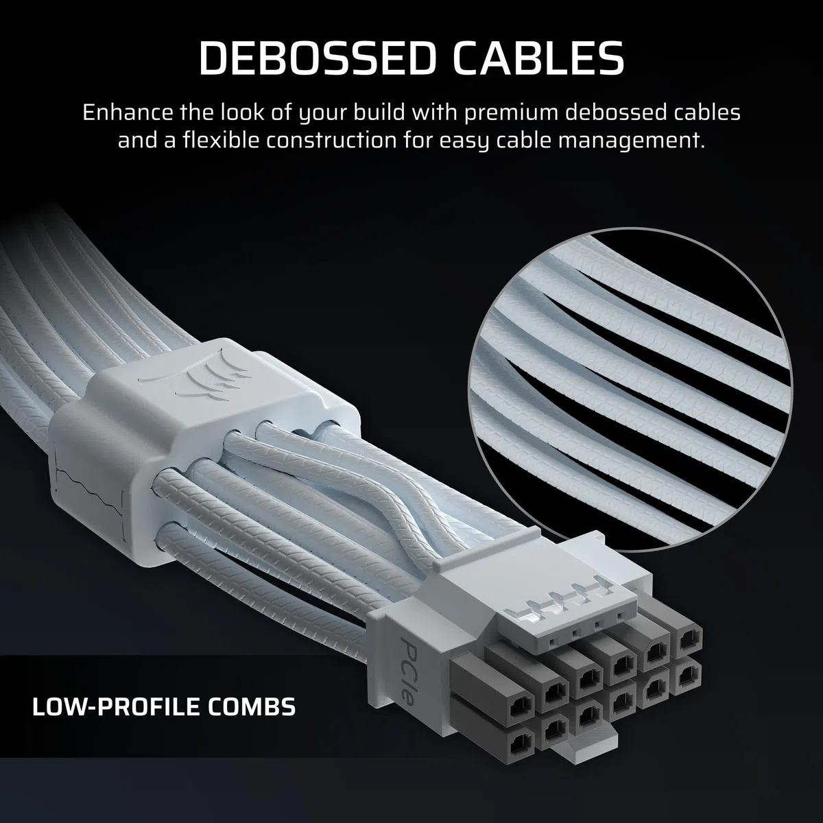 CORSAIR ThermalProtect PCIe 5.1 600 W 12 V-2x6 kabel zasilający, zintegrowana ochrona przed przegrzaniem (OTP), kompatybilny z zasilaczami ze złączem 12 V-2 x 6 – biały