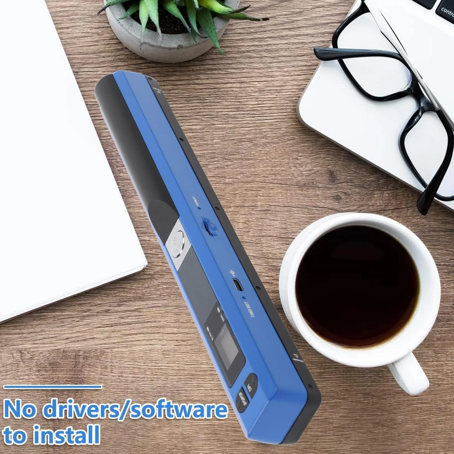 Przenośny Skaner Ręczny 900 DPI A4 Kolorowy Skaner Dokumentów Obrazów z Kartą SD 16 GB