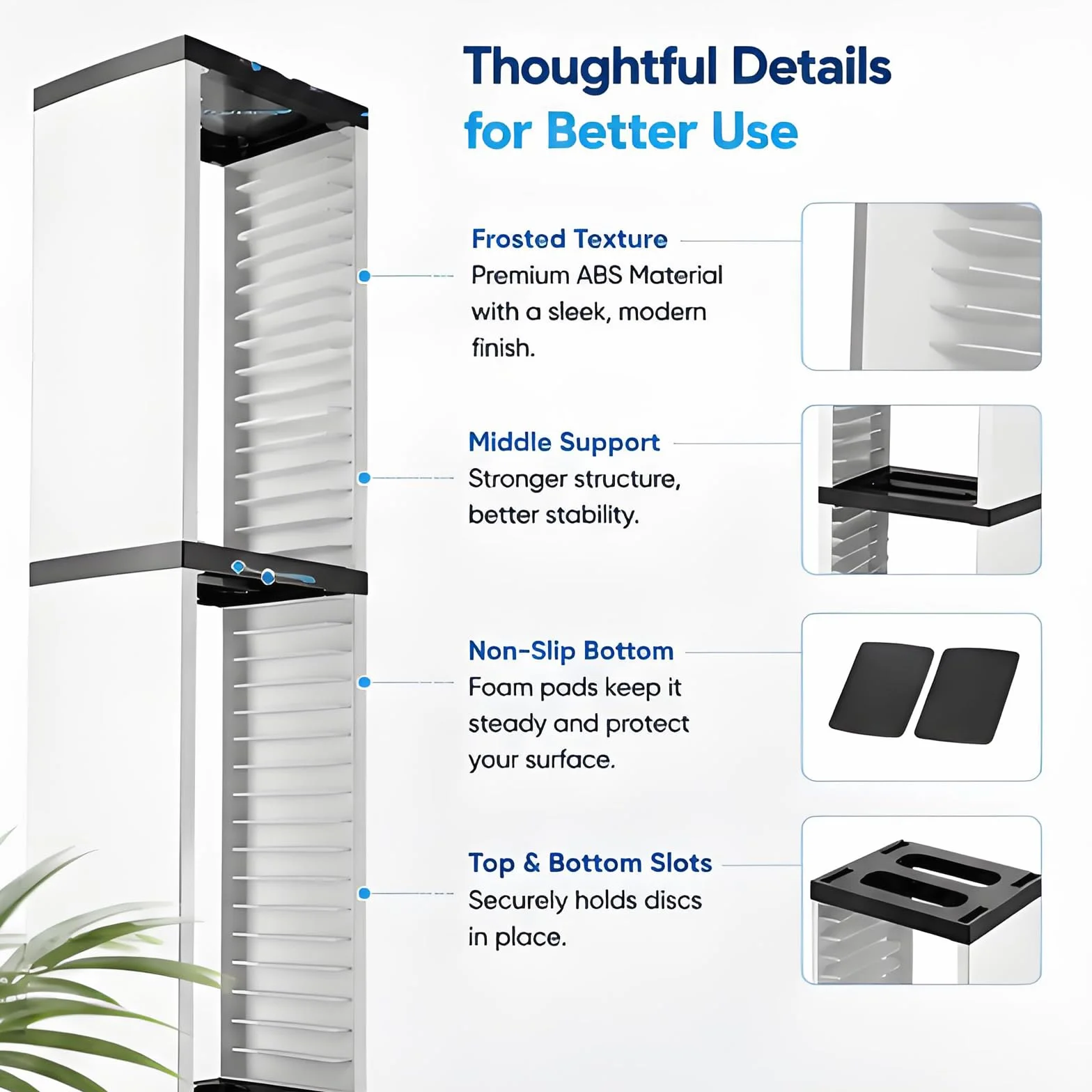 Stojak pionowy na PS5, organizer na 36 dysków do gier, PS4