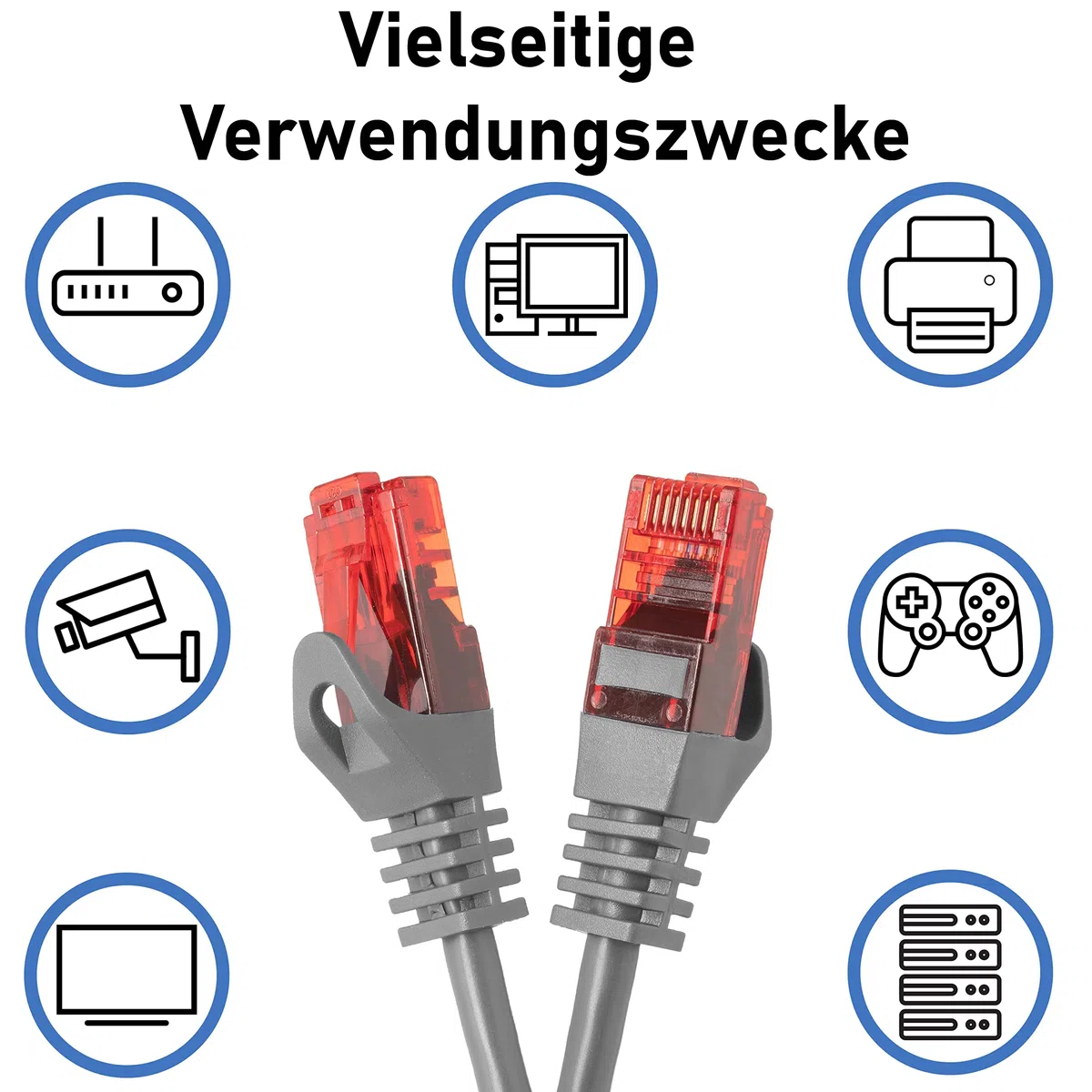 BIGtec 3 m Gigabit Ethernet LAN kabel sieciowy szary