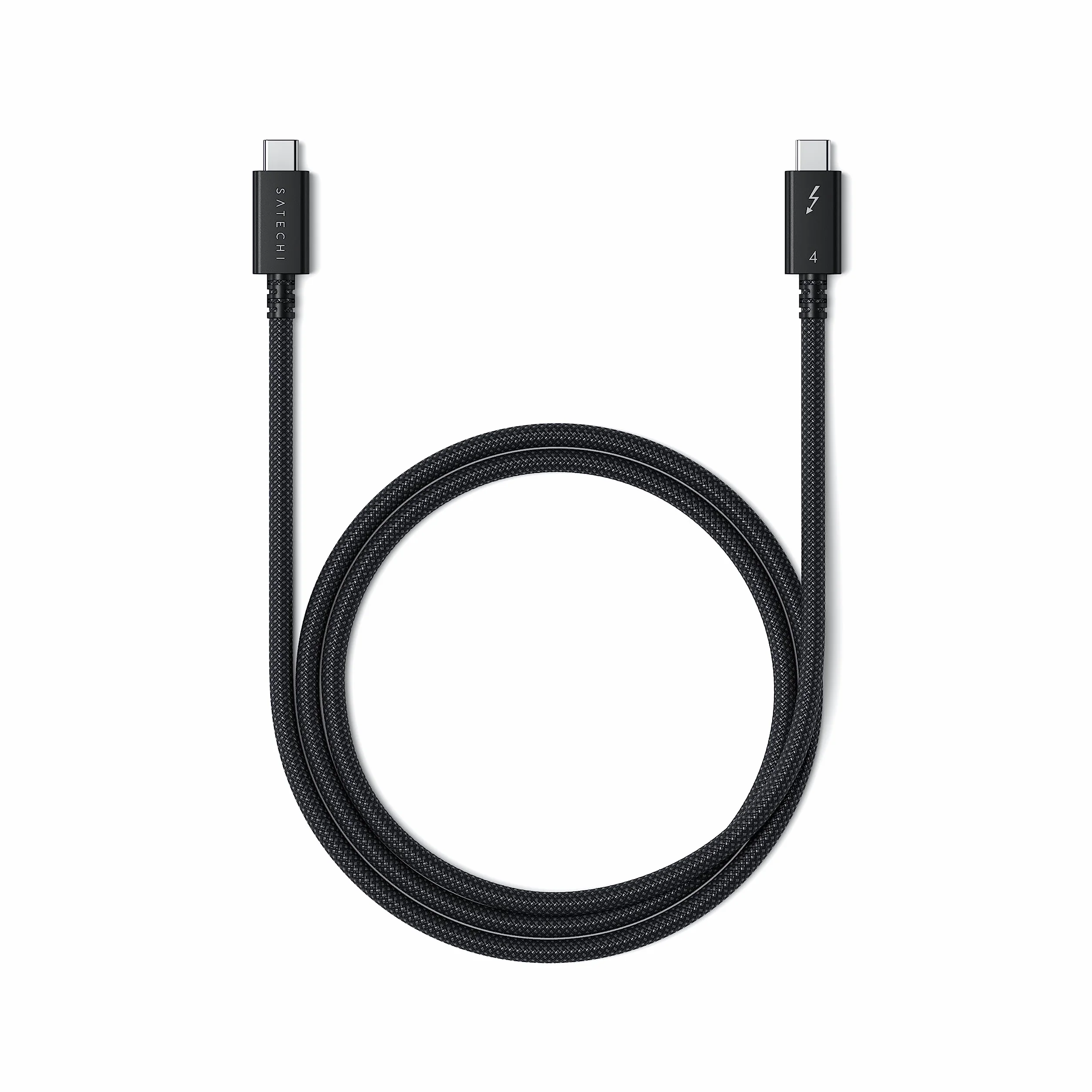 SATECHI Certyfikowany kabel Thunderbolt 4 USB-C (1 m), ładowanie 240 W, obsługa 8K@60Hz, prędkość transferu 40 Gb/s, PCIe, kompatybilny z Thunderbolt 4/3, USB4, USB-C, MacBook