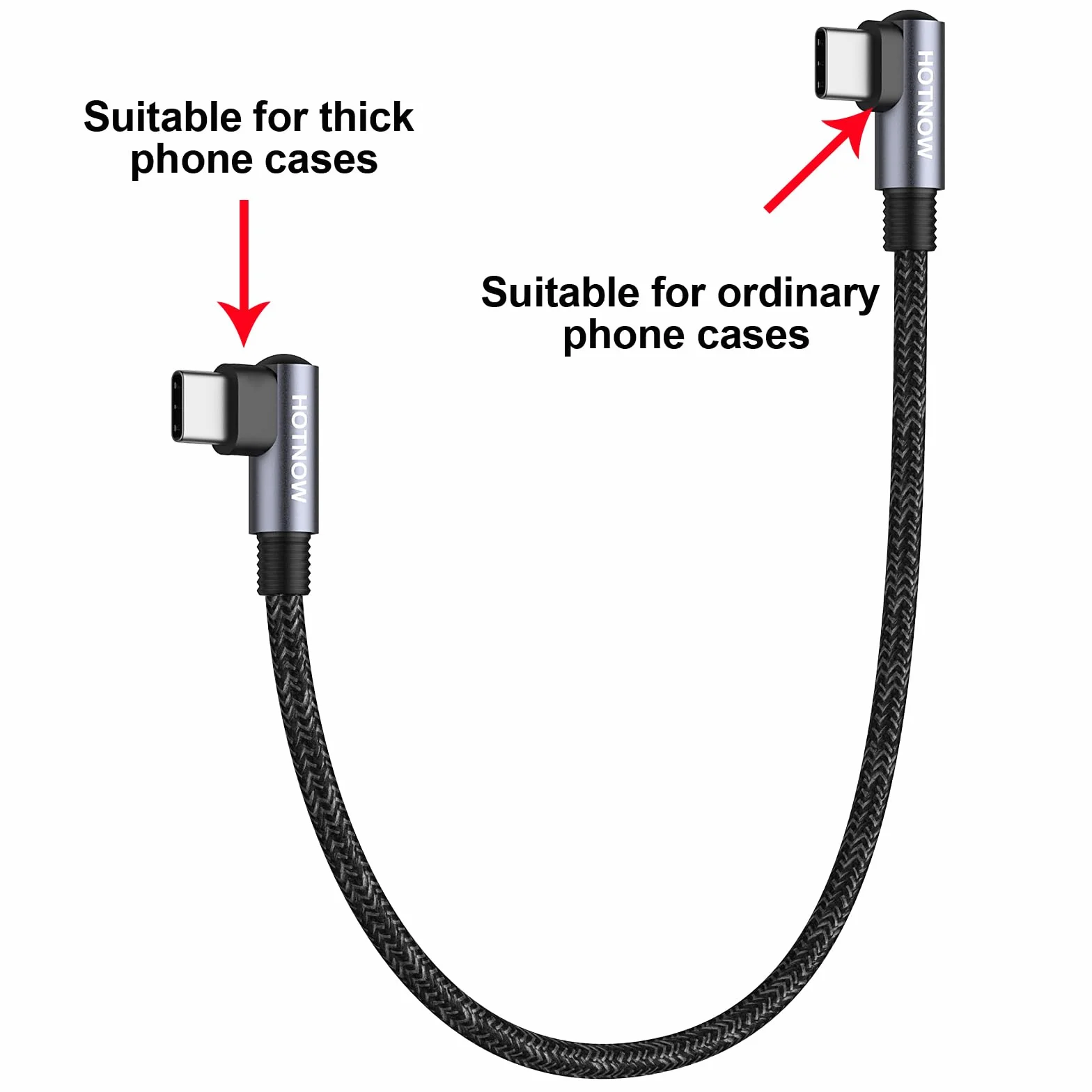 Prostokątny kabel USB C do C 30cm 3 Kawałki, krótki kabel ładowarki USB C 65W Szybkie przewody ładowania iPhone 15/16/17, Power Bank i urządzenia USB Typ C