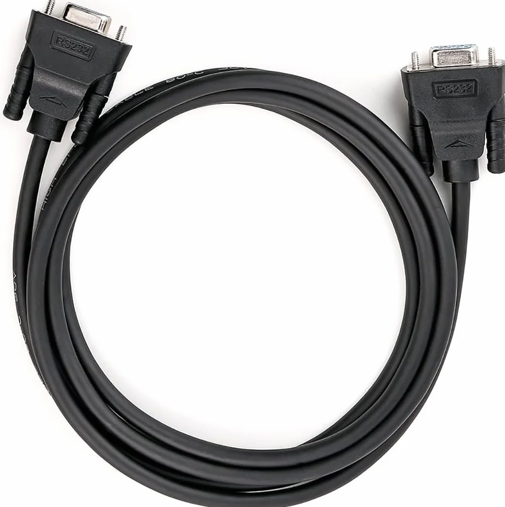 DTECH DB9 RS232 kabel szeregowy gniazdo do gniazda kabel zerowy modemowy krzyżyk TX RX do komunikacji danych (3 m, czarny)