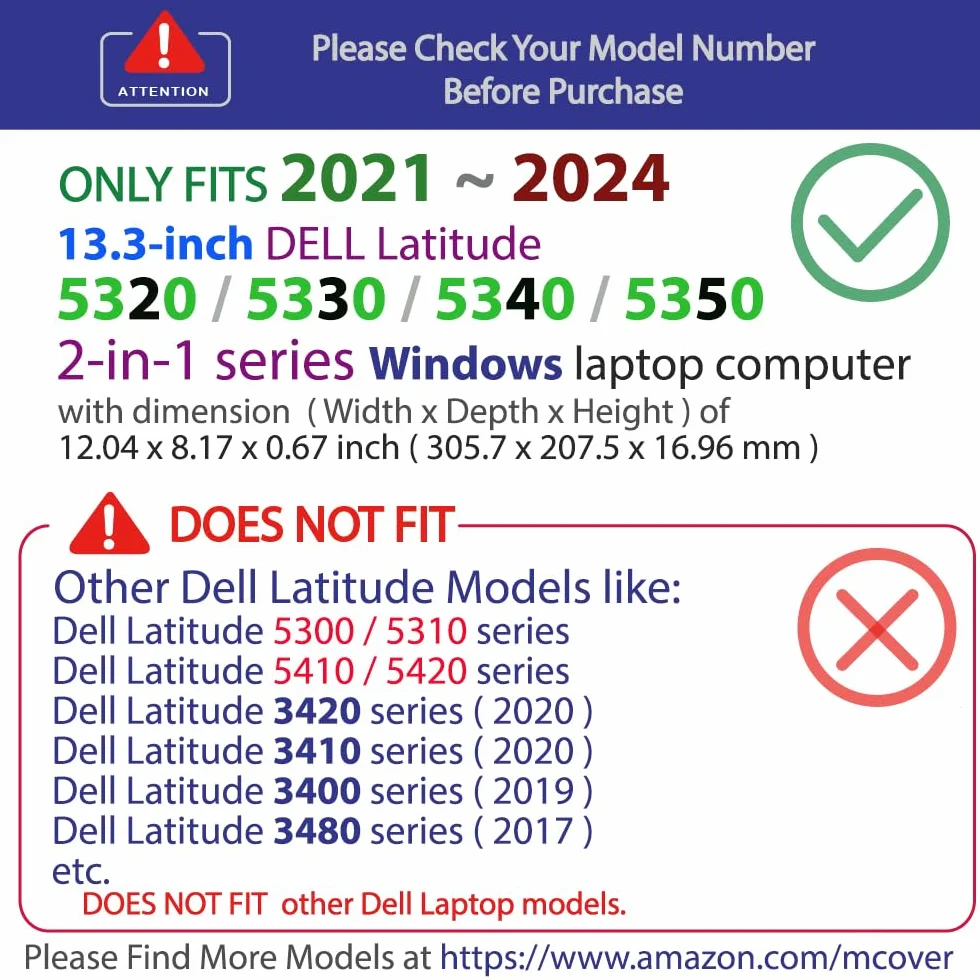 mCover Etui do Dell Latitude 5320 5330 5340 5350 33.8 cm 2 w 1 Laptop przezroczyste