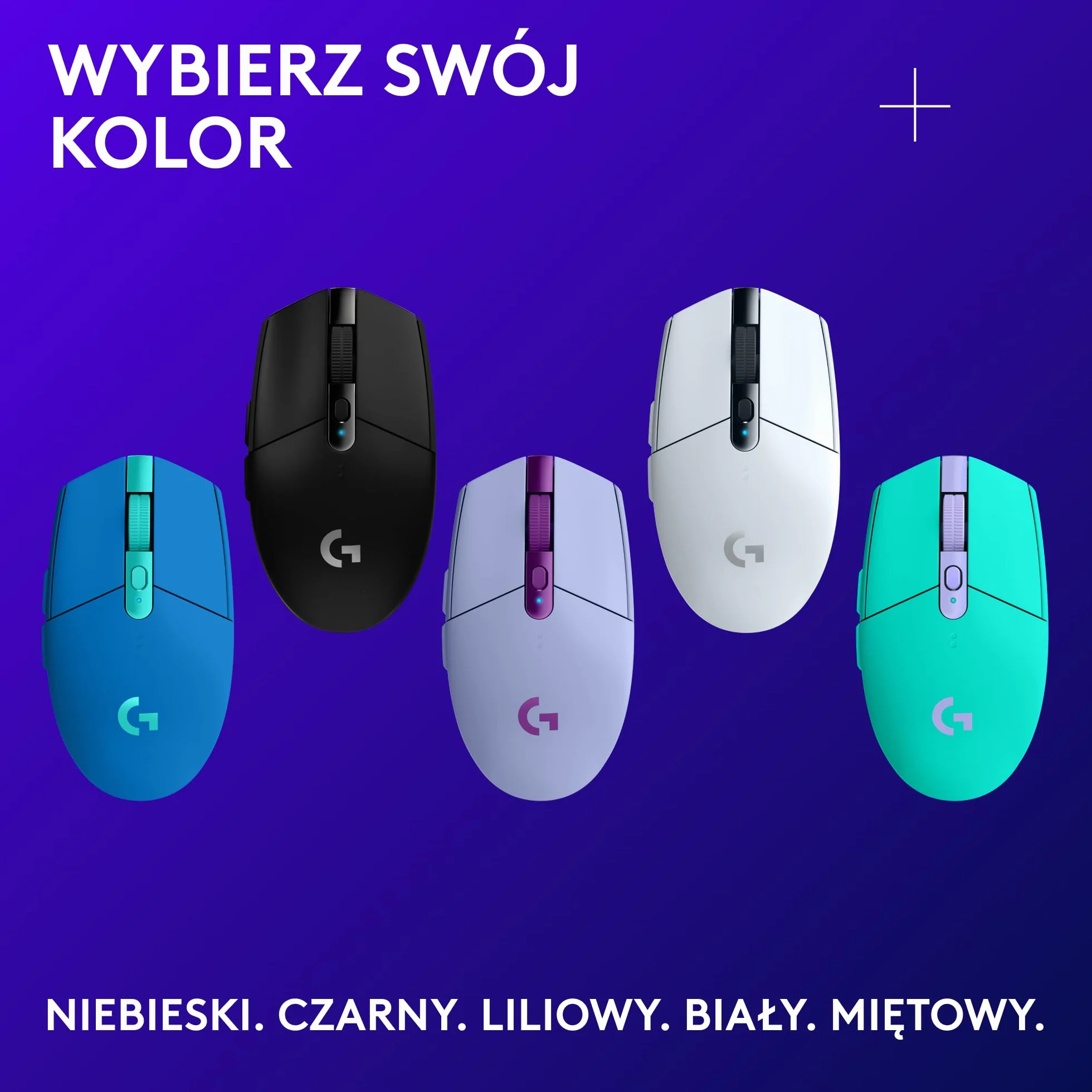 Logitech G G305 LIGHTSPEED, bezprzewodowa mysz do gier, czujnik HERO 12K, 12 000 DPI, lekka, 6 programowalnych przycisków, żywotność baterii 250 h, pamięć wbudowana, PC/Mac - Biały