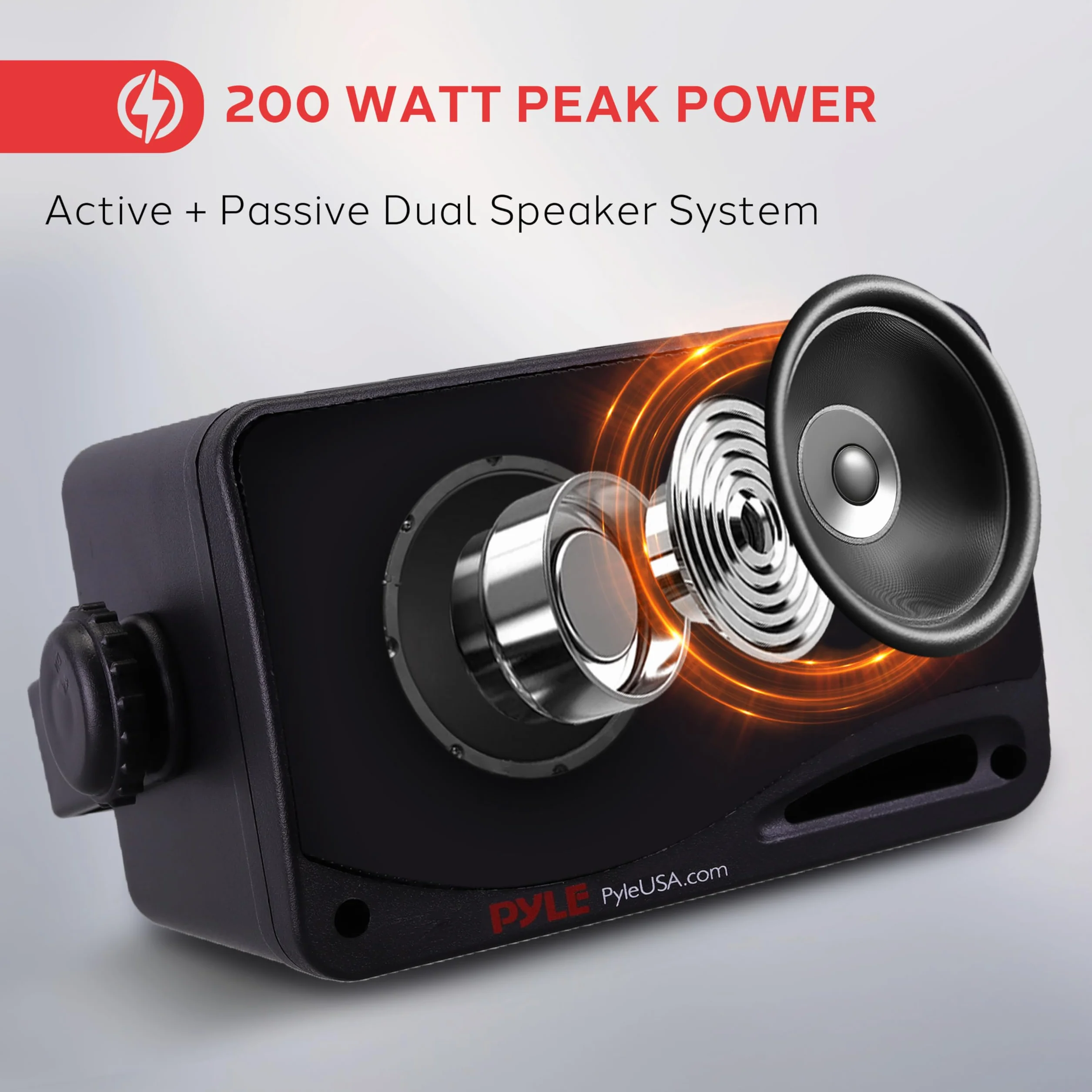 Pyle 3,5" Bluetooth Home Speakers 3-Way Indoor Outdoor 200 W