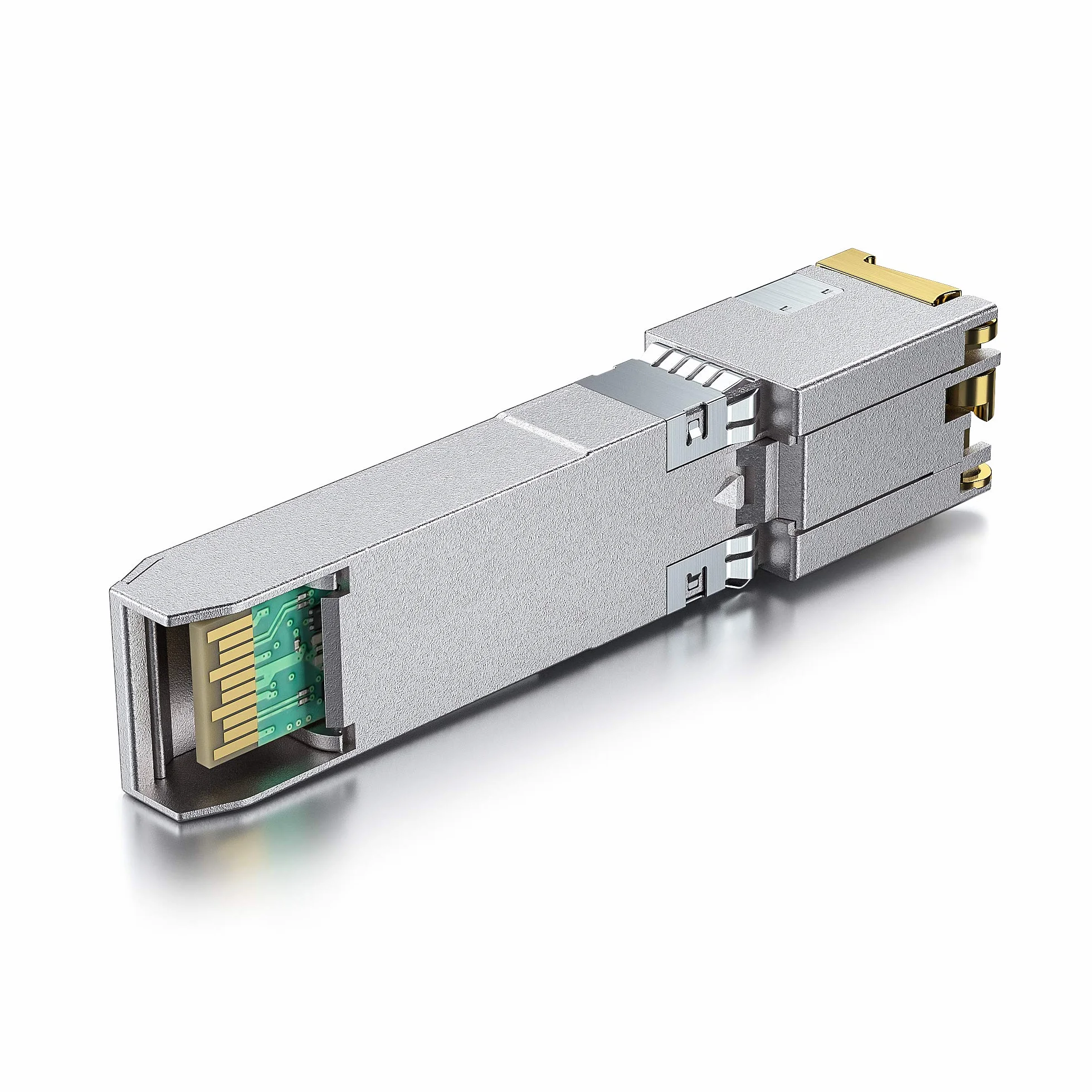 H!Fiber.com Transceiver 10G SFP+ do RJ45, moduł miedziany 10GBASE-T SFP+, kompatybilny z Ubiquiti Unifi UF-RJ45-10G, Mikrotik, Fortinet, TP-Link itp. (CAT.6a/CAT7, 30 m)