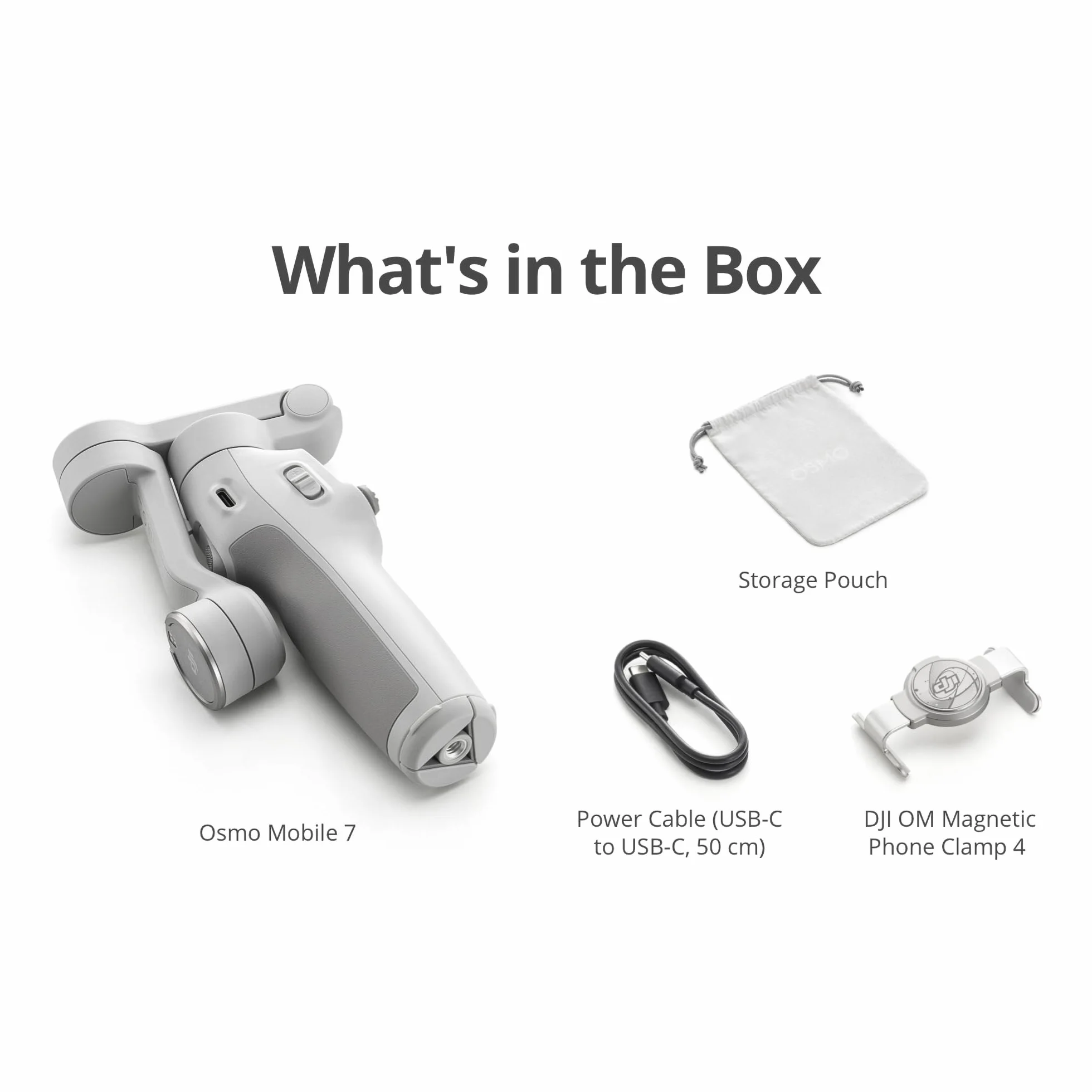 DJI Osmo Mobile 7 3-osiowy stabilizator gimbala do telefonu, ActiveTrack 7.0, wbudowany statyw