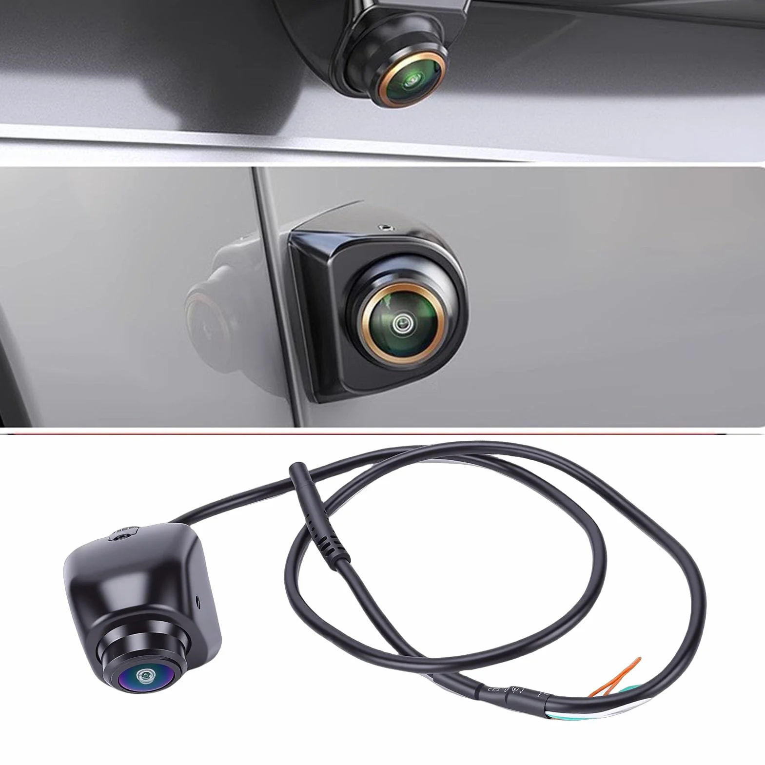 Garsent Kamera Cofania, Szerokokątna Kamera Cofania AHD 720P 170 Stopni, HD Night Vision Wodoodporna Uniwersalna do Pojazdu Samochodowego SUV RV