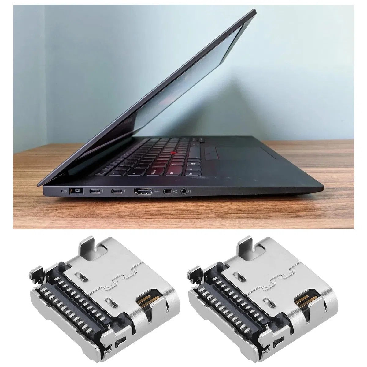2 sztuki laptopa USB typu C złącze ładowania gniazdo zasilania kompatybilne z komputerem Lenovo ThinkPad X1 Carbon Gen 10 21CB 21CC