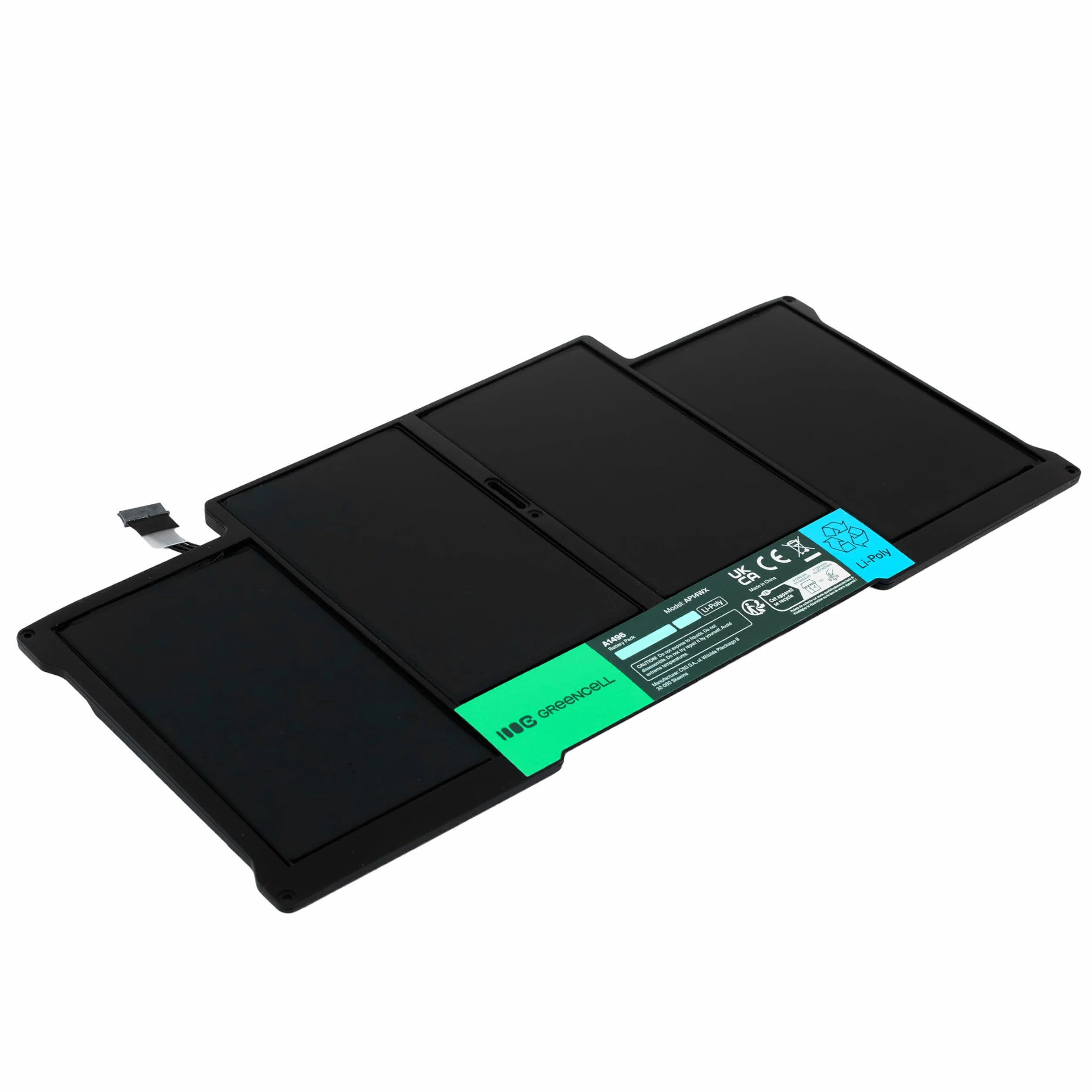 Green Cell A1496 A1405 A1377 akumulator do Apple MacBook Air 13 A1369 A1466 (2010, 2011, 2012, 2013, 2014, 2015, 2017) laptop (7200 mAh, 7,6 V, kolor czarny)