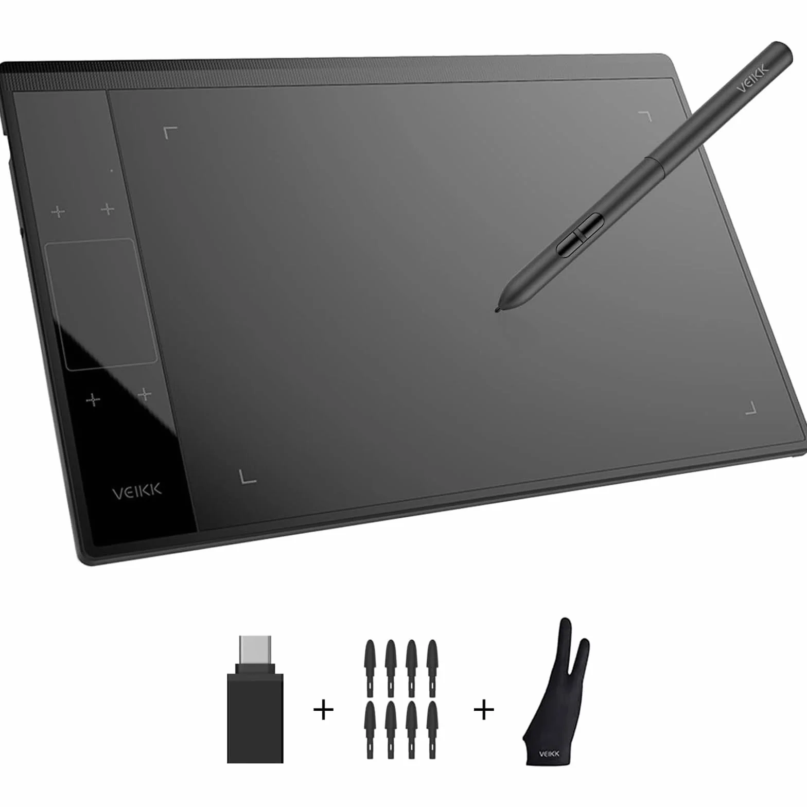 VEIKK Tablet graficzny A30 V2 10 x 6 cali z piórem bez baterii i 8192 profesjonalnymi poziomami ciśnienia