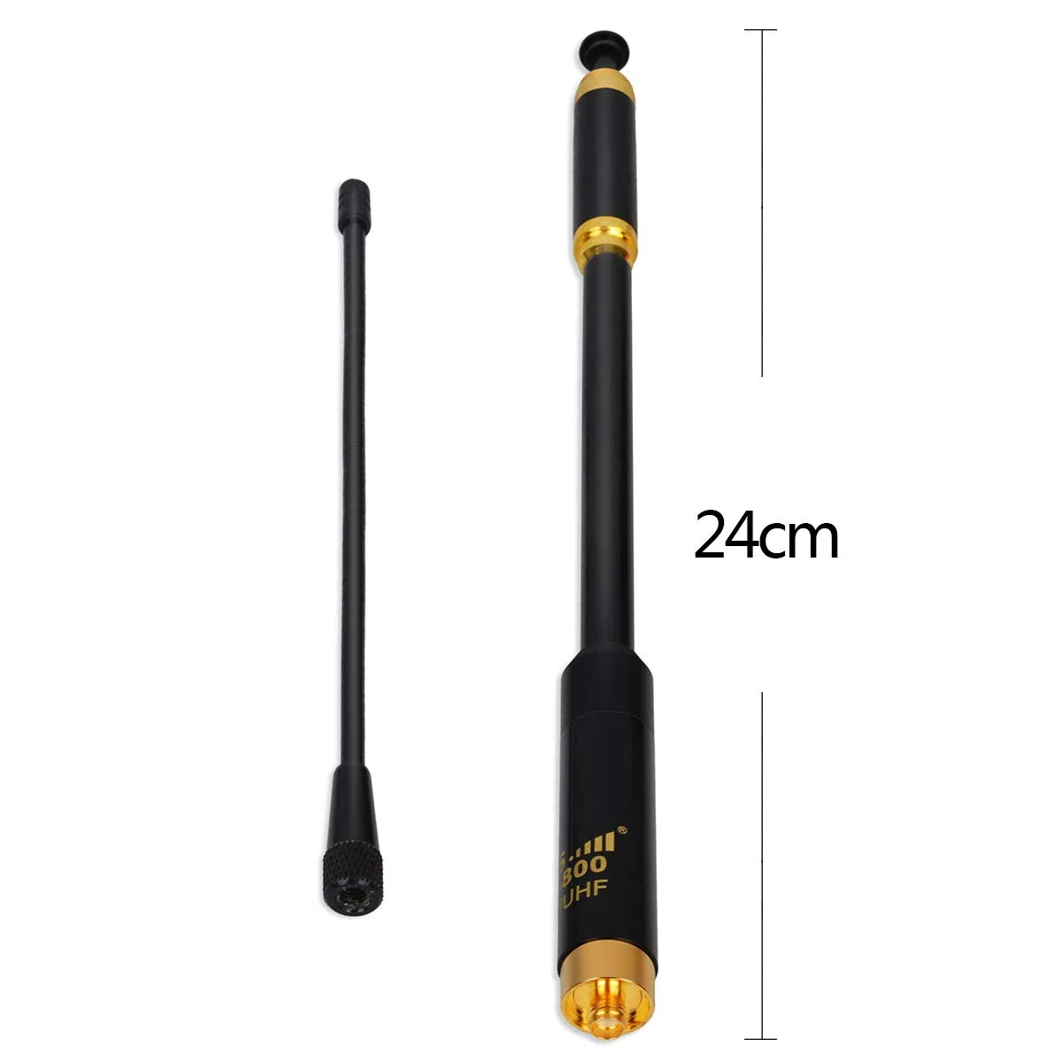 HYS SMA damska damska antena VHF/UHF 144/430 MHz chowana dwupasmowa wyjmowana i wymienna antena Ham do Baofeng Quansheng Wouxun 2-drożne radio