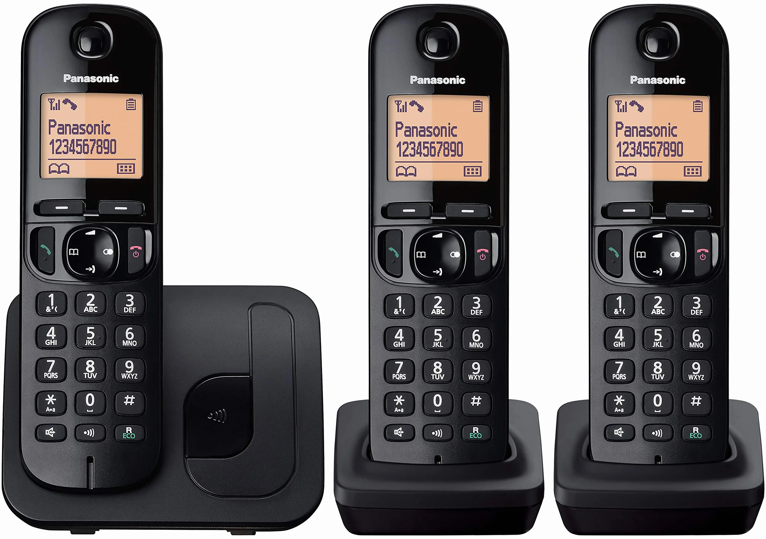 Panasonic KX-TGC210 Bezprzewodowy telefon stacjonarny z wyświetlaczem LCD i identyfikatorem dzwoniącego