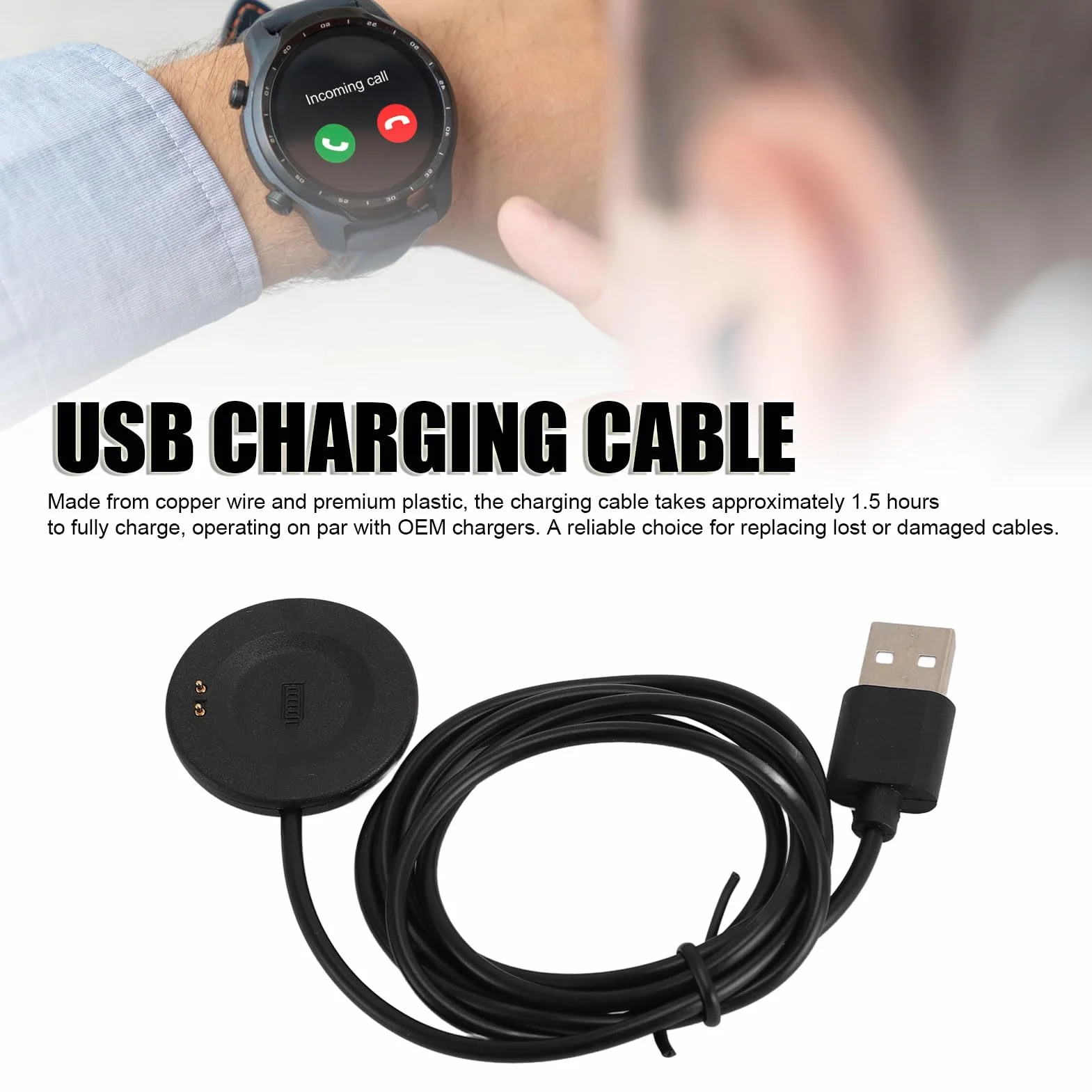 Ładowarka do Inteligentnego Zegarka Kompatybilna Magnetycznie z Itouch Air 4, Air 3, Air SE ze Sport, Sport 3, Sport 4, Explorer 3 dla Smartwatcha, Wymiana Kabla USB do ładowania