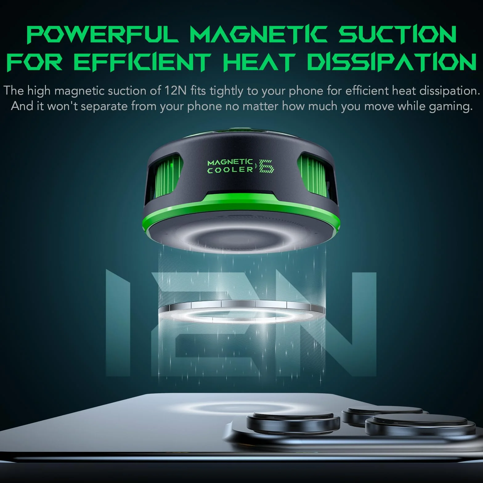 Black Shark FunCooler 6 Magnetic Phone Cooler do gier, przenośny wentylator chłodzący do telefonu komórkowego z oświetleniem RGB, wentylator chłodzący do telefonów komórkowych iPhone, seria