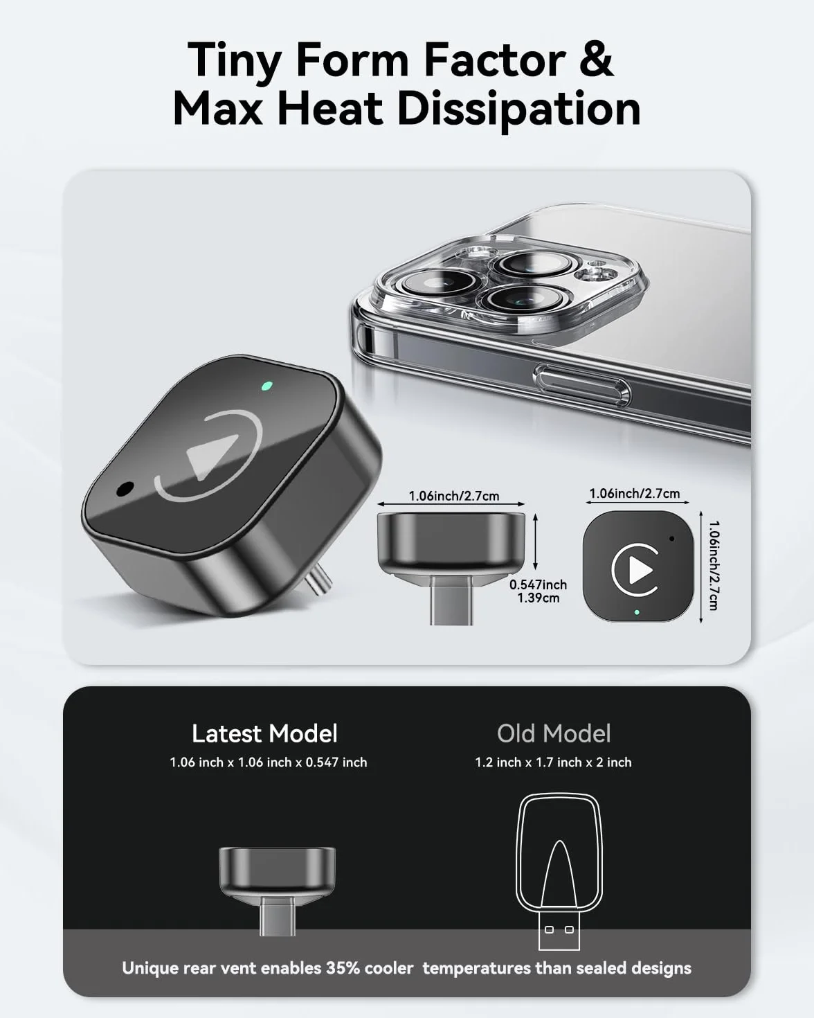 Spedal 2026 bezprzewodowy adapter CarPlay i Android Auto (złącze USB), klucz sprzętowy 2 w 1, WiFi 6 i BT 5.4, Plug & Play, stabilny i bez opóźnień, do pojazdów z systemami przewodowymi